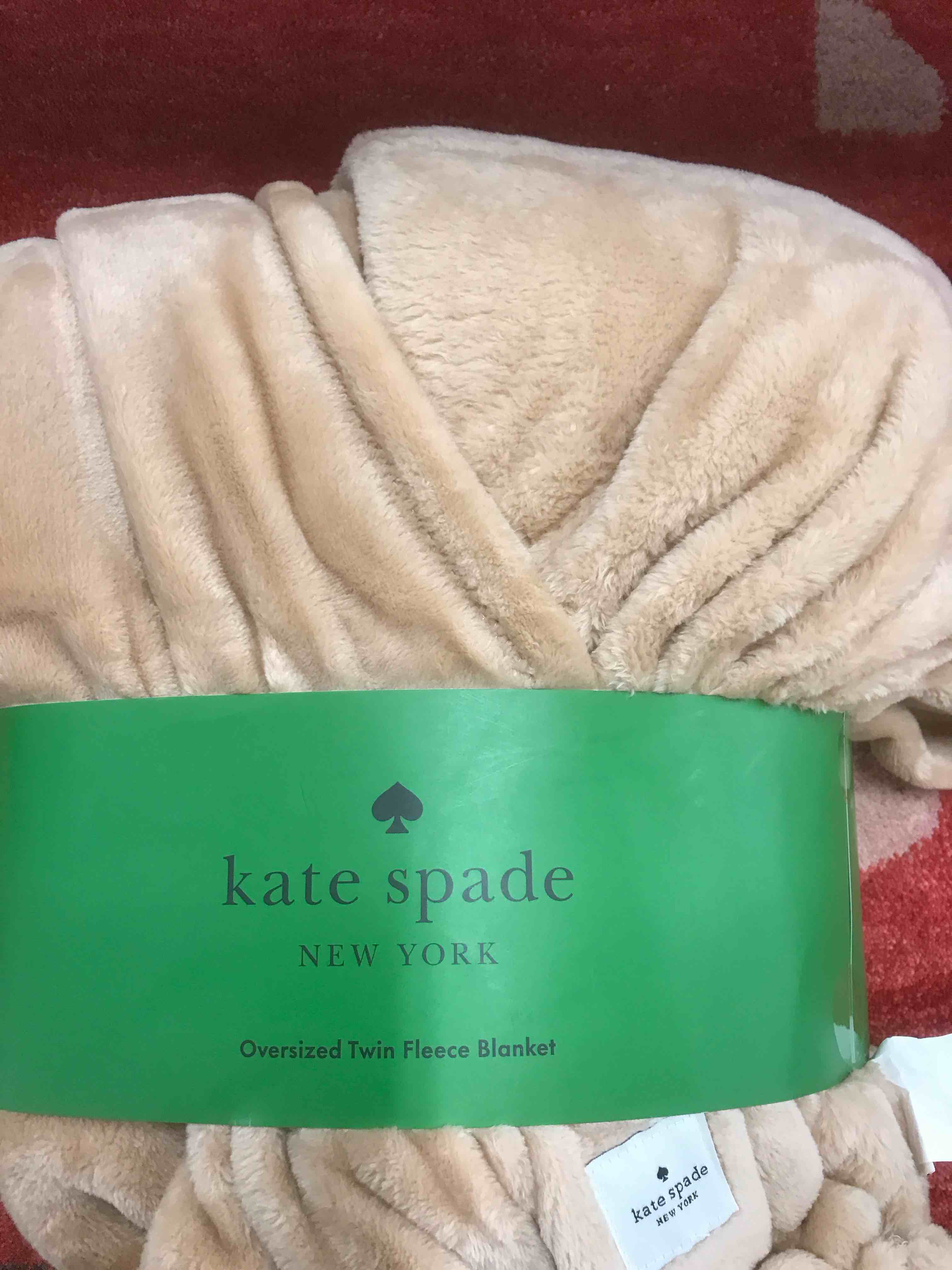 kate spade oversized twin fleece blanket 