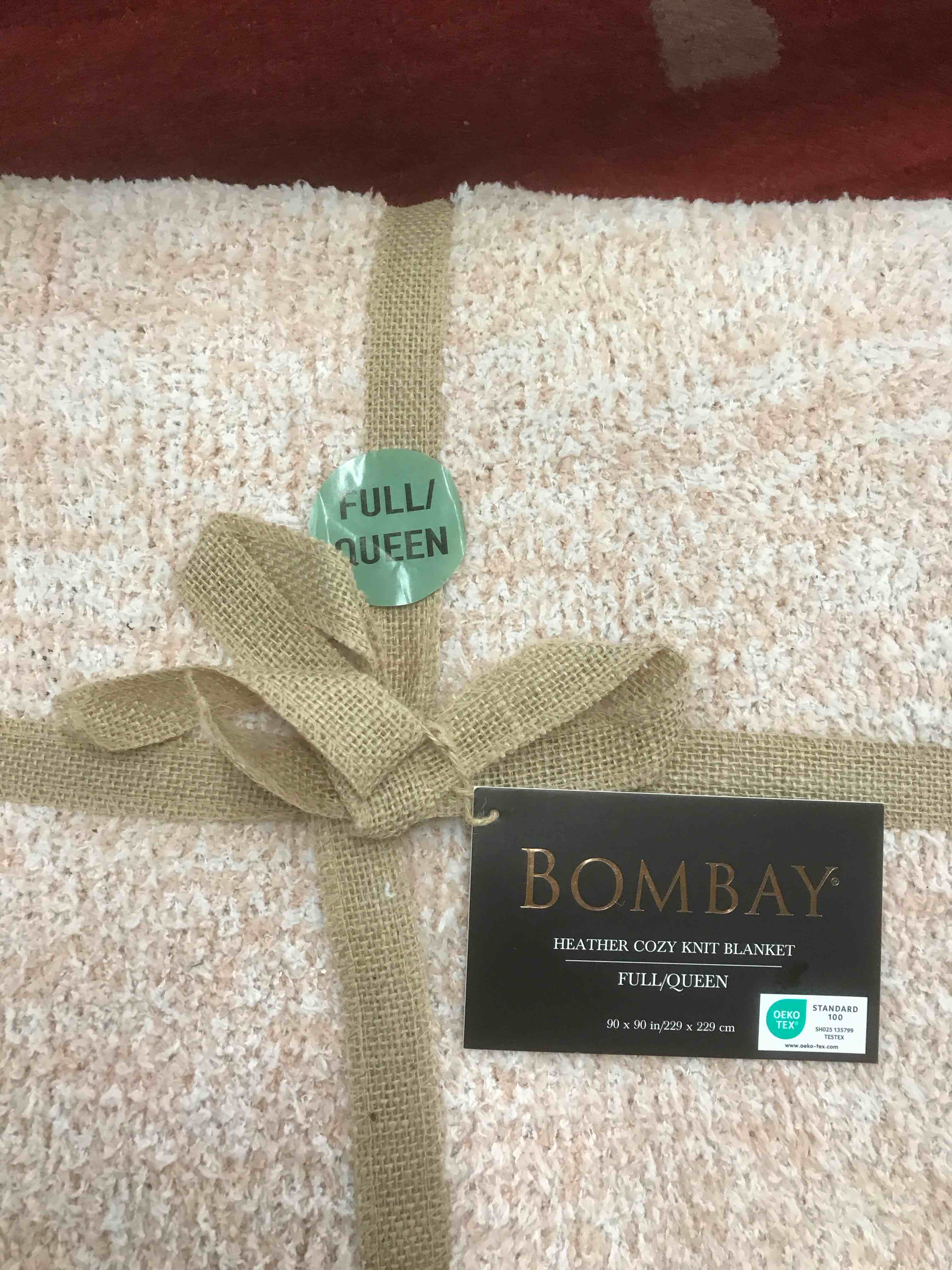 bombay heather cozy knit blanket