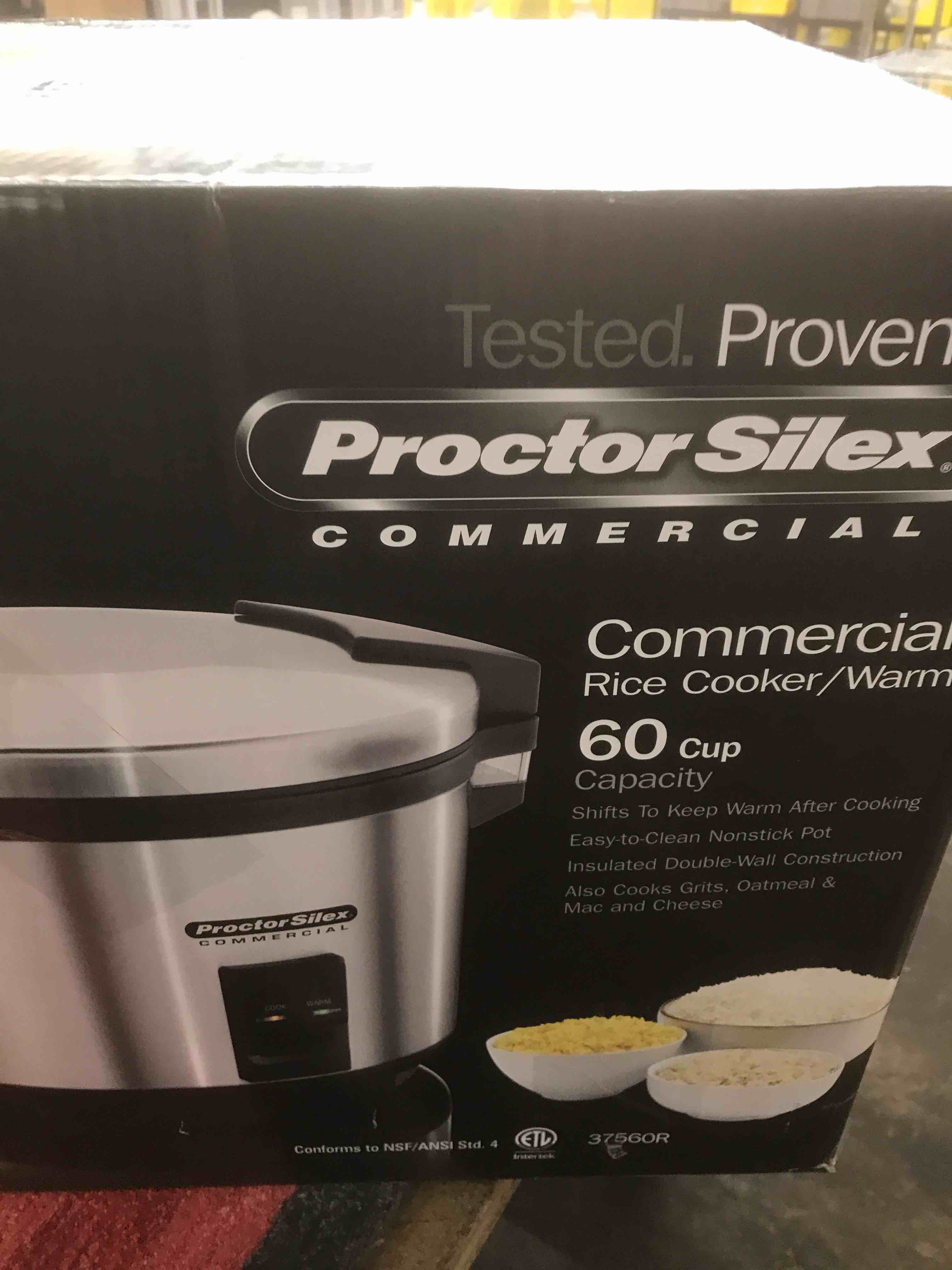 Condition photo showing As Is for ProctorSilex 37560 Commercial Electric 60 Cup Rice Cooker / Warmer