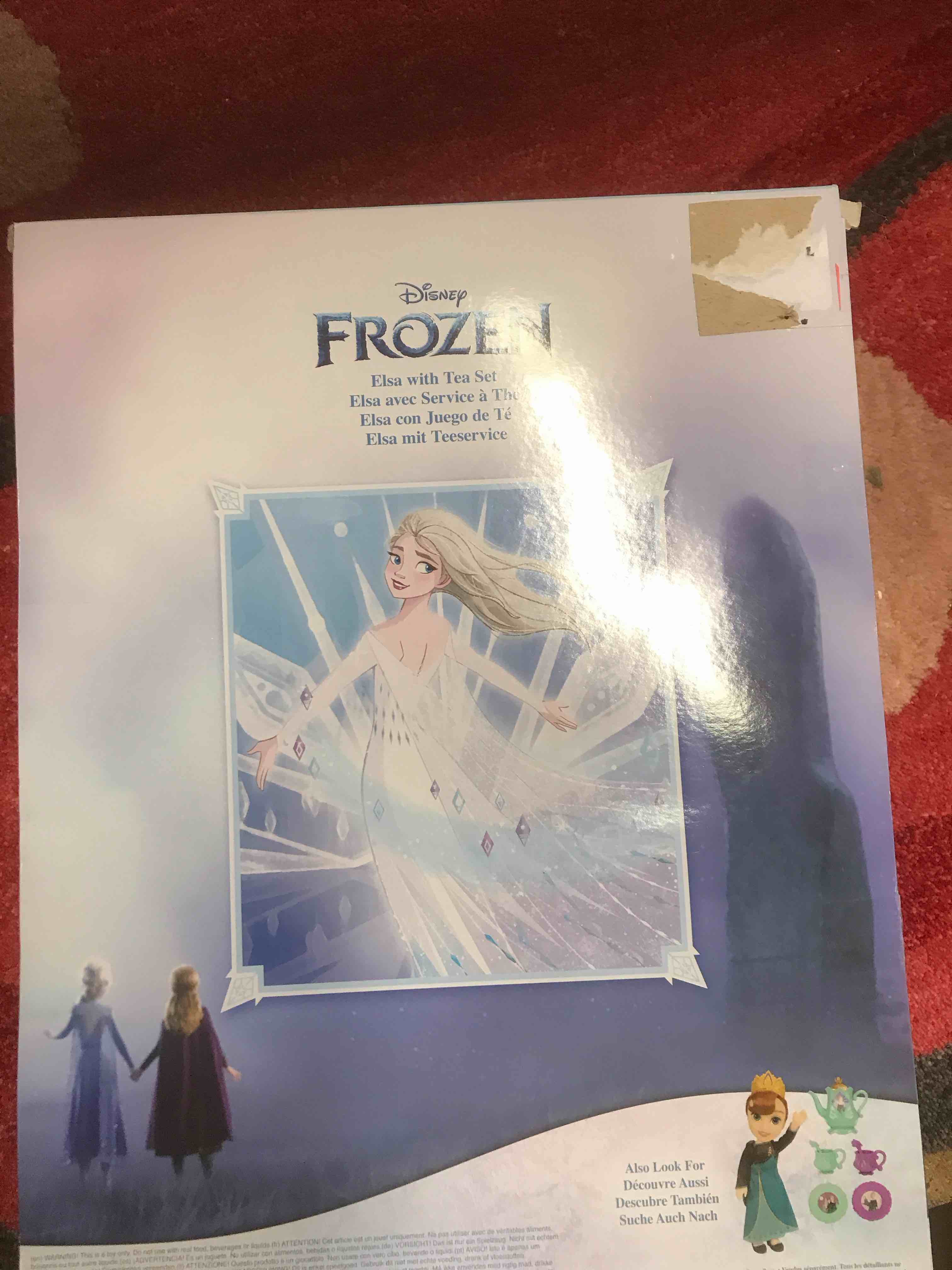 Condition photo showing As Is for Frozen Elsa with tea set