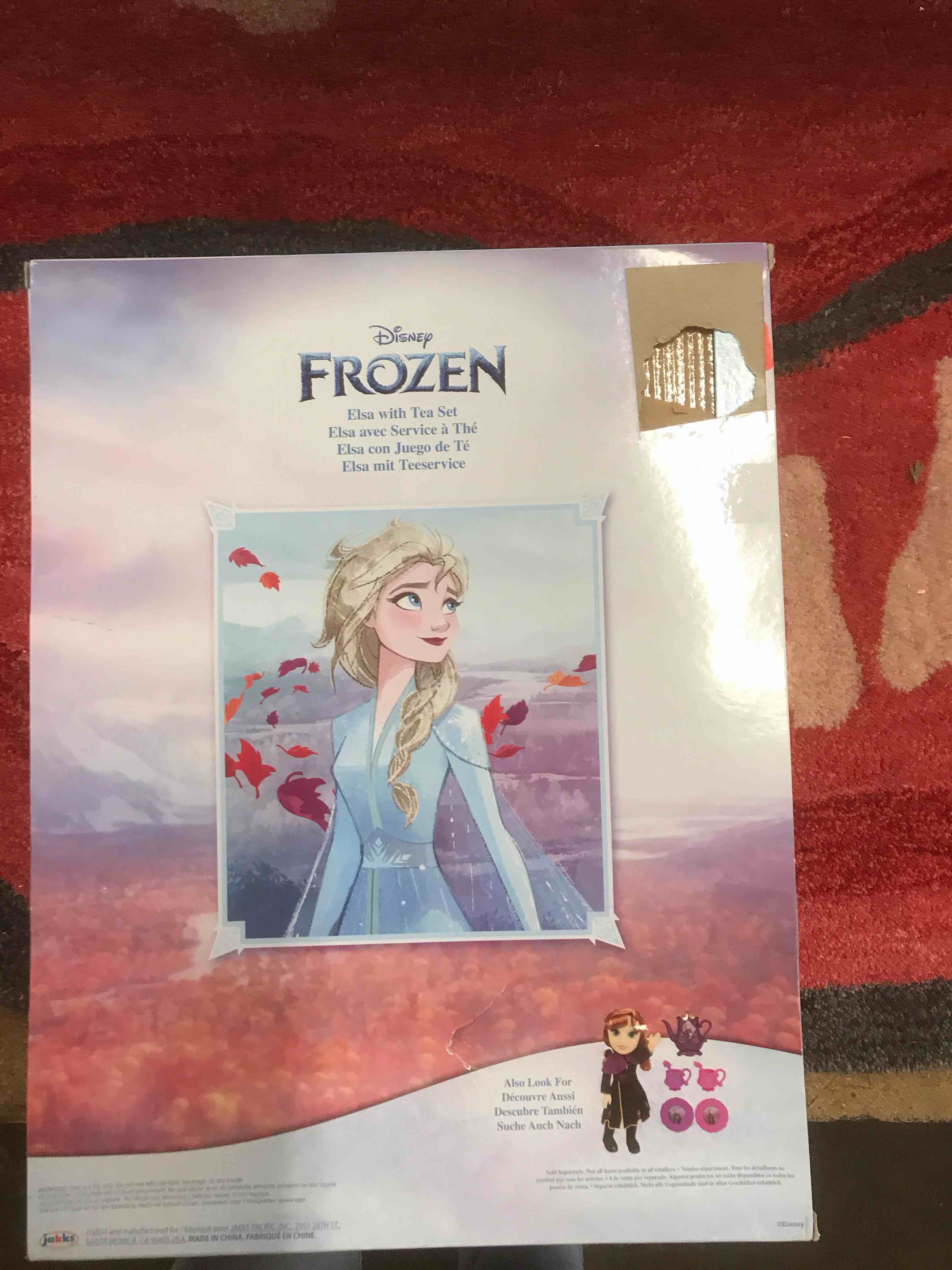 Condition photo showing As Is for Frozen Elsa with tea set