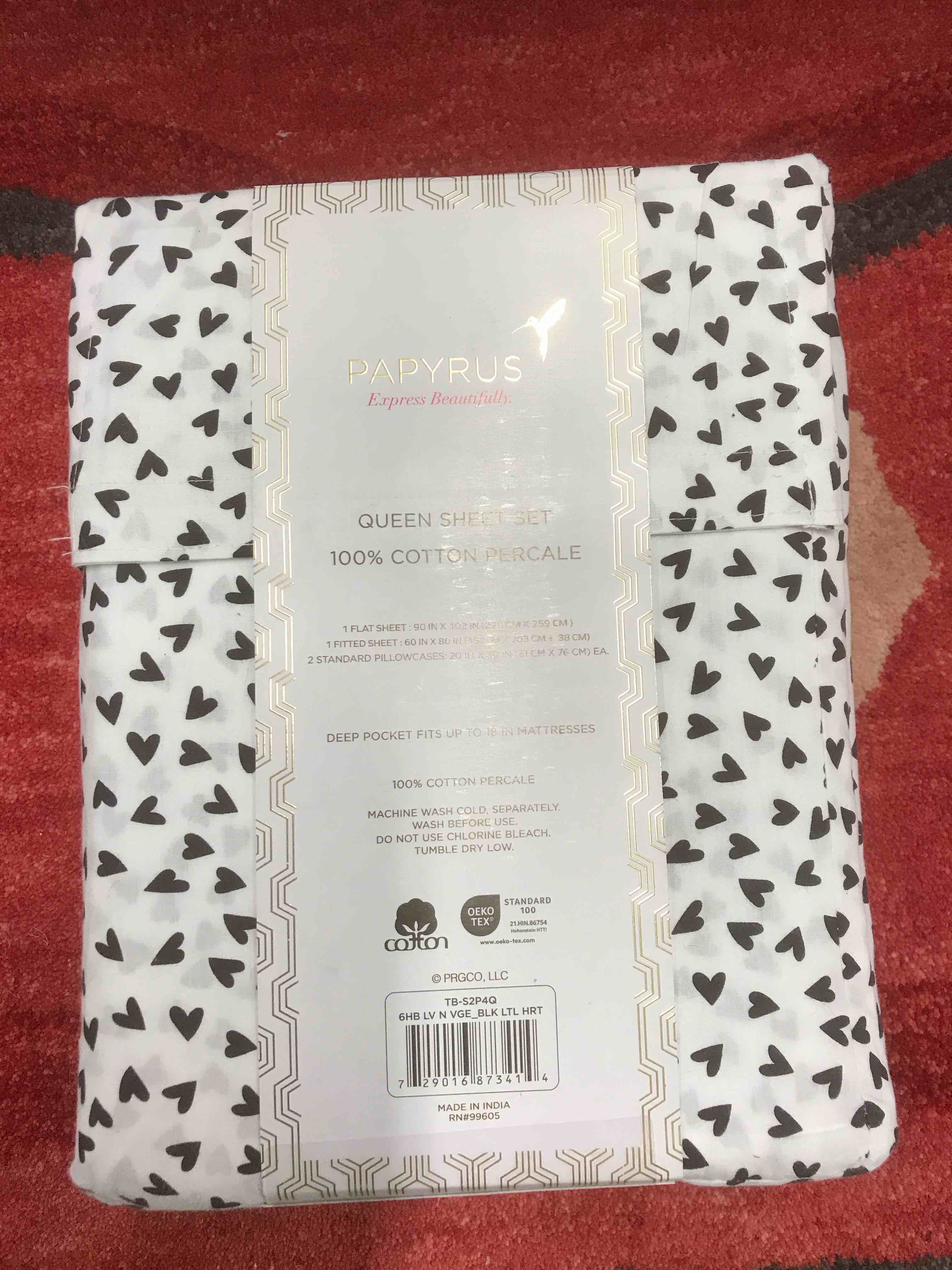 Condition photo showing New/Like New for Papyrus Queen Sheet Set 