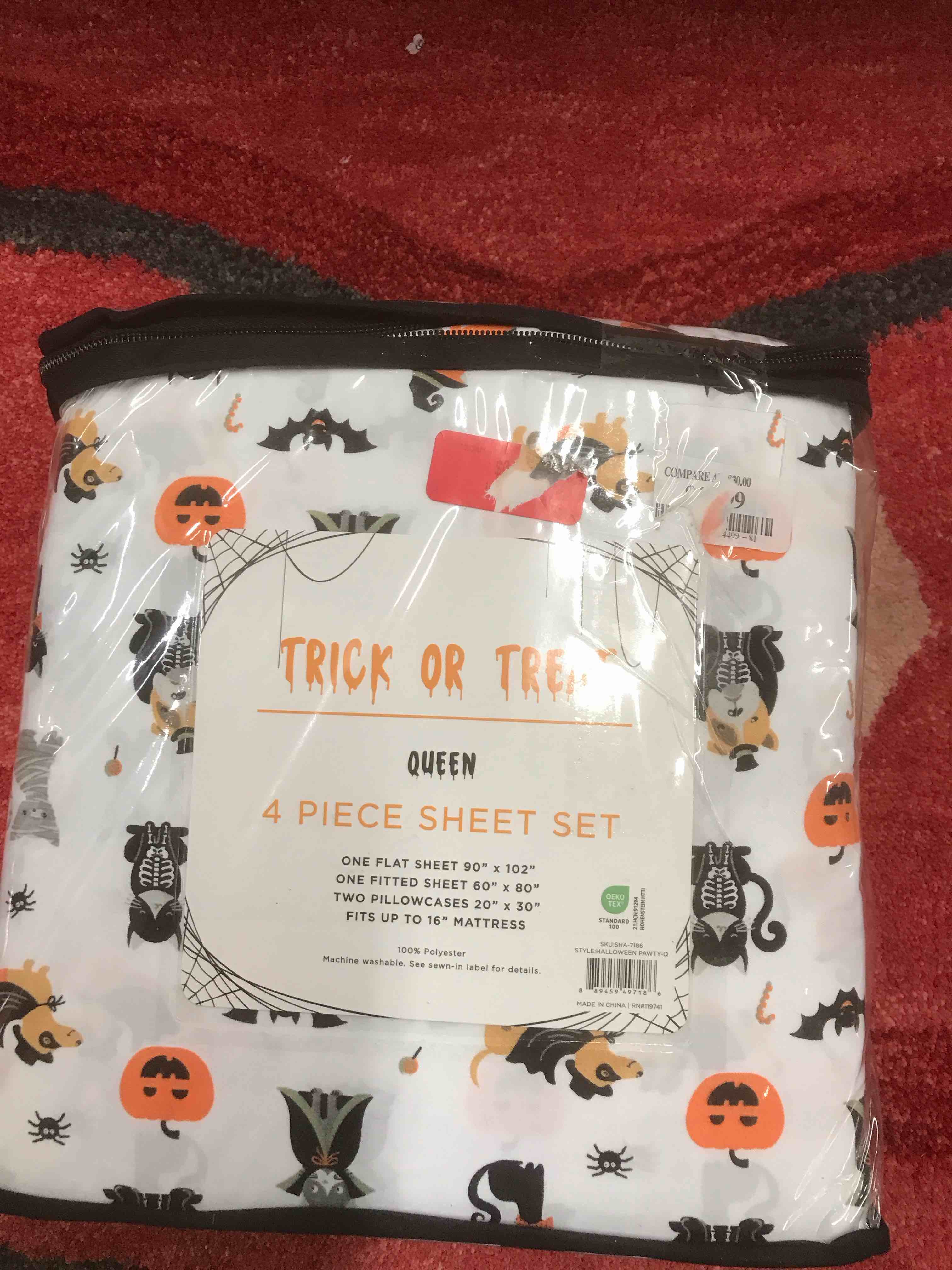 Trick or Treat Queen Sheet Set 
