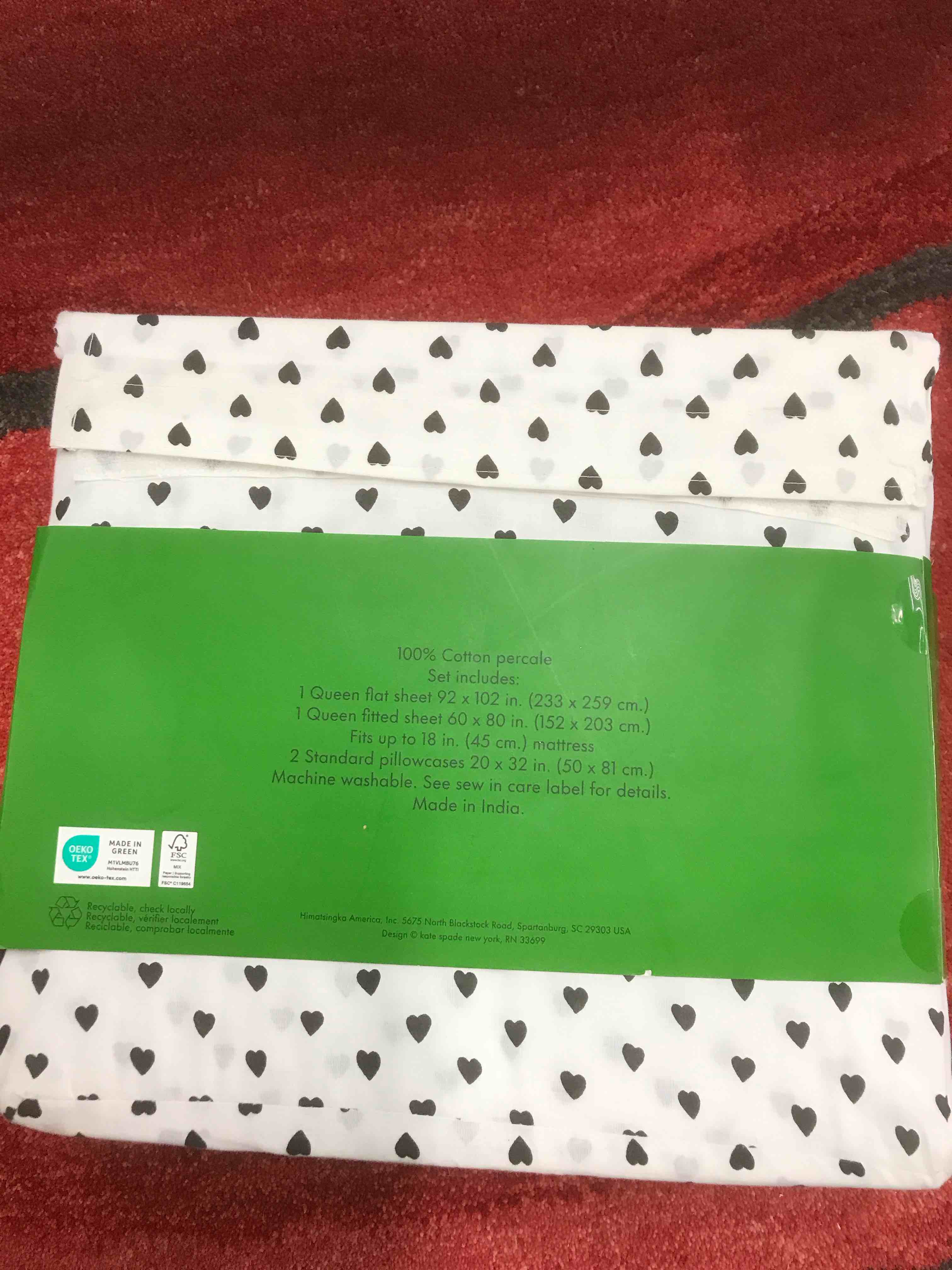 kate spade queen sheet set