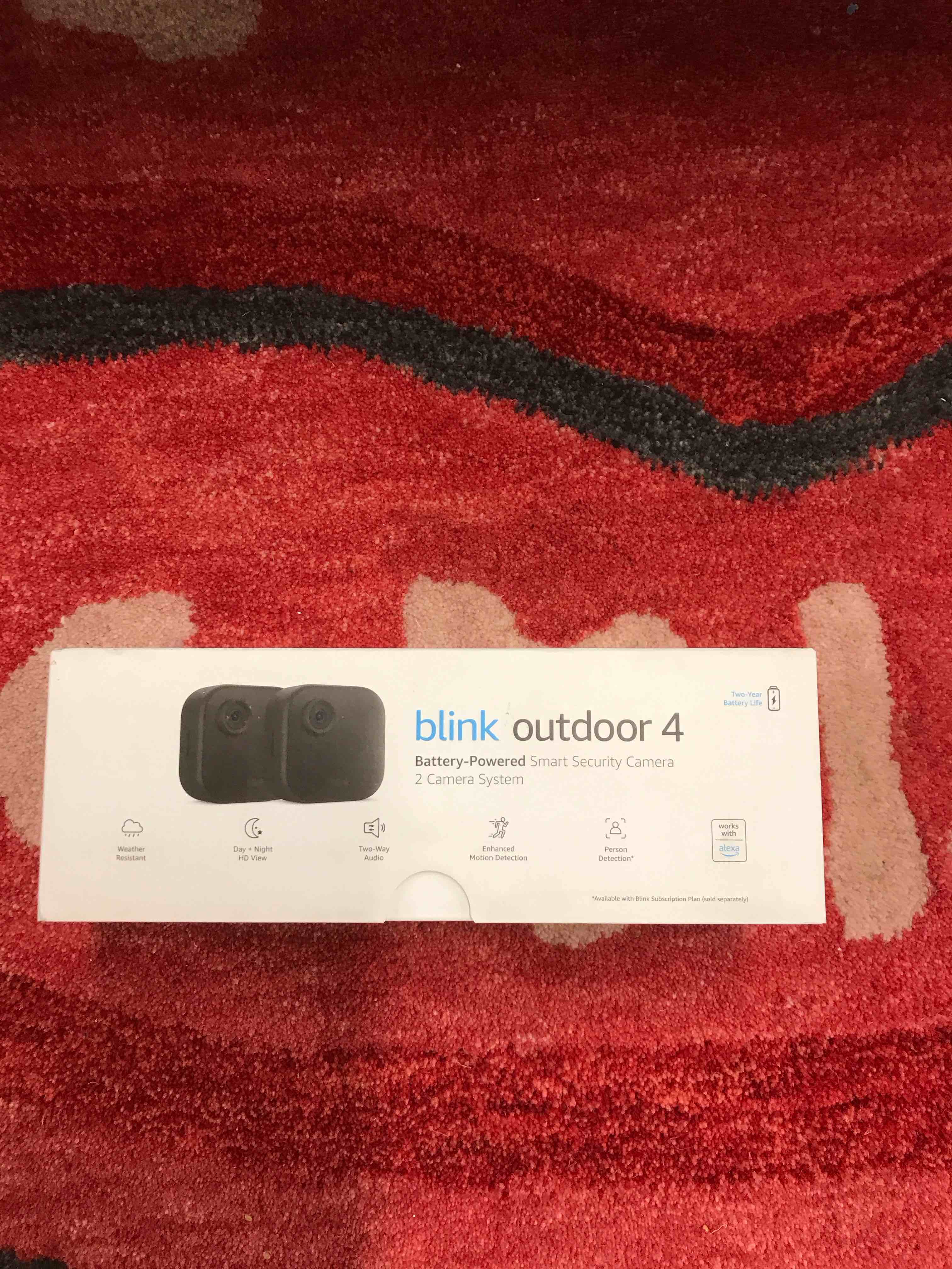 Condition photo showing New/Like New for Blink - Outdoor 4 2-Camera Wireless 1080p Security System with Up to Two-year Battery Life - Black