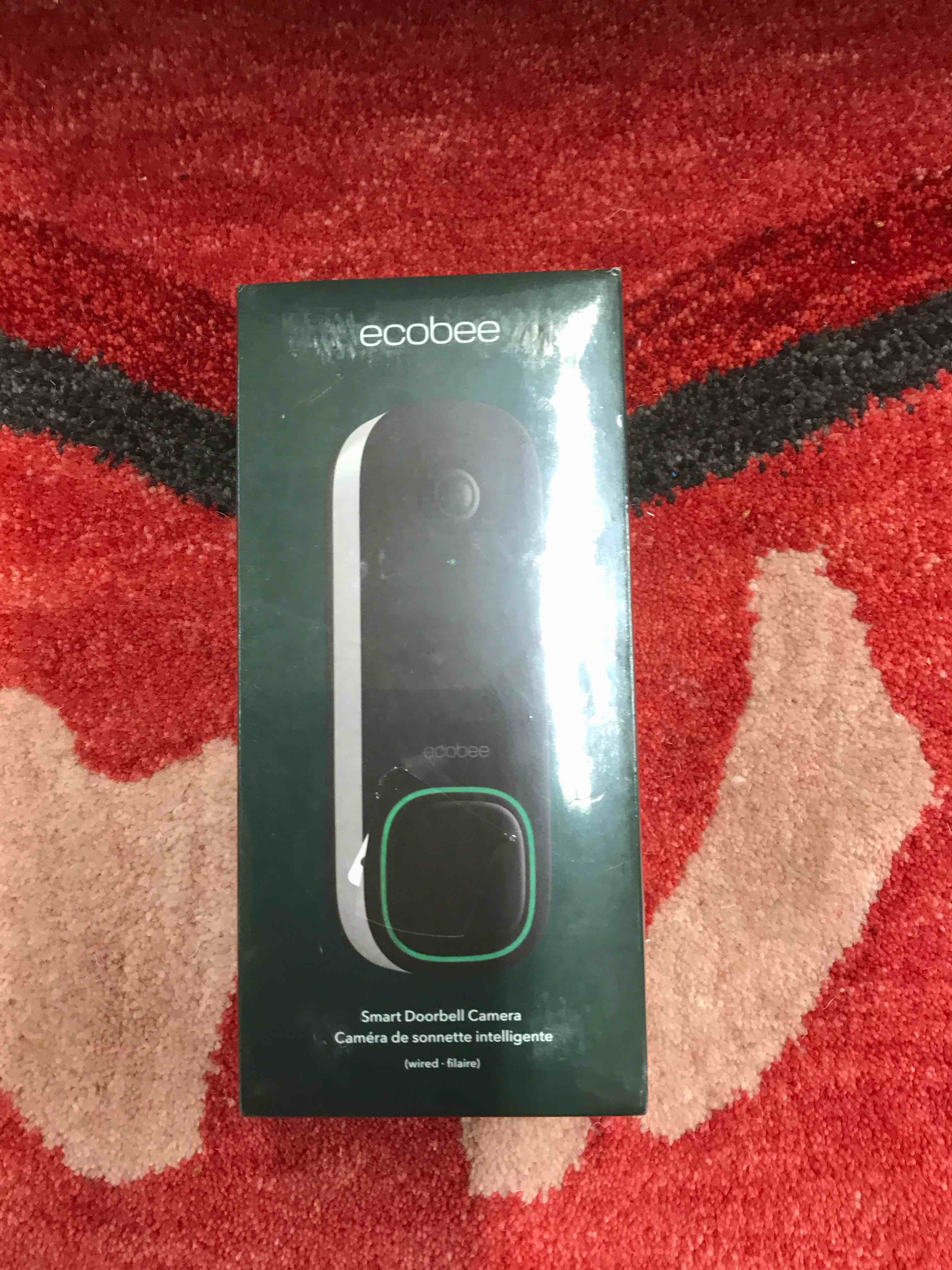 Condition photo showing New/Like New for ecobee - Smart Video Doorbell - Wired with Advanced Person and Package Detection - Black