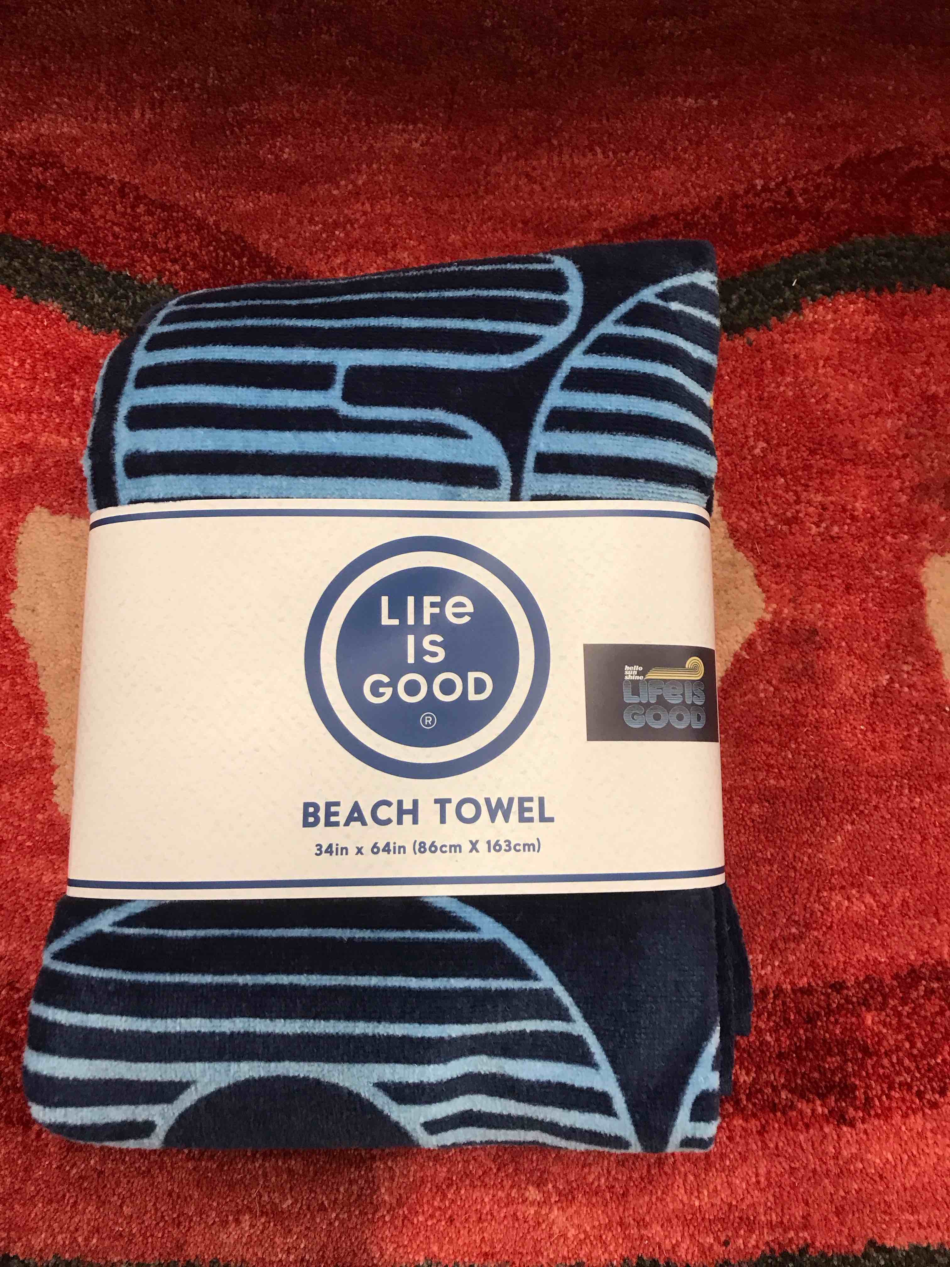 Life is Good Beach Towel    34 x 64”