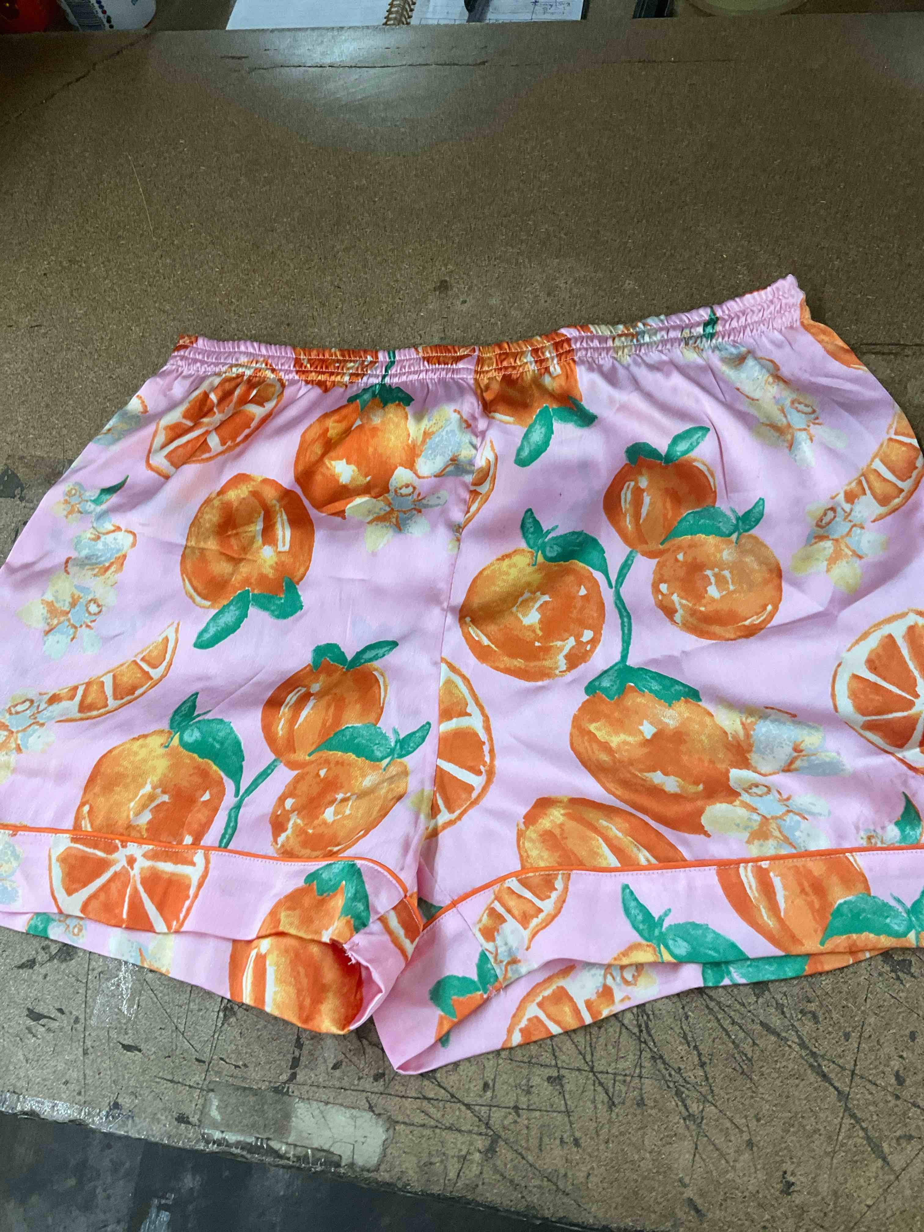 peach shorts