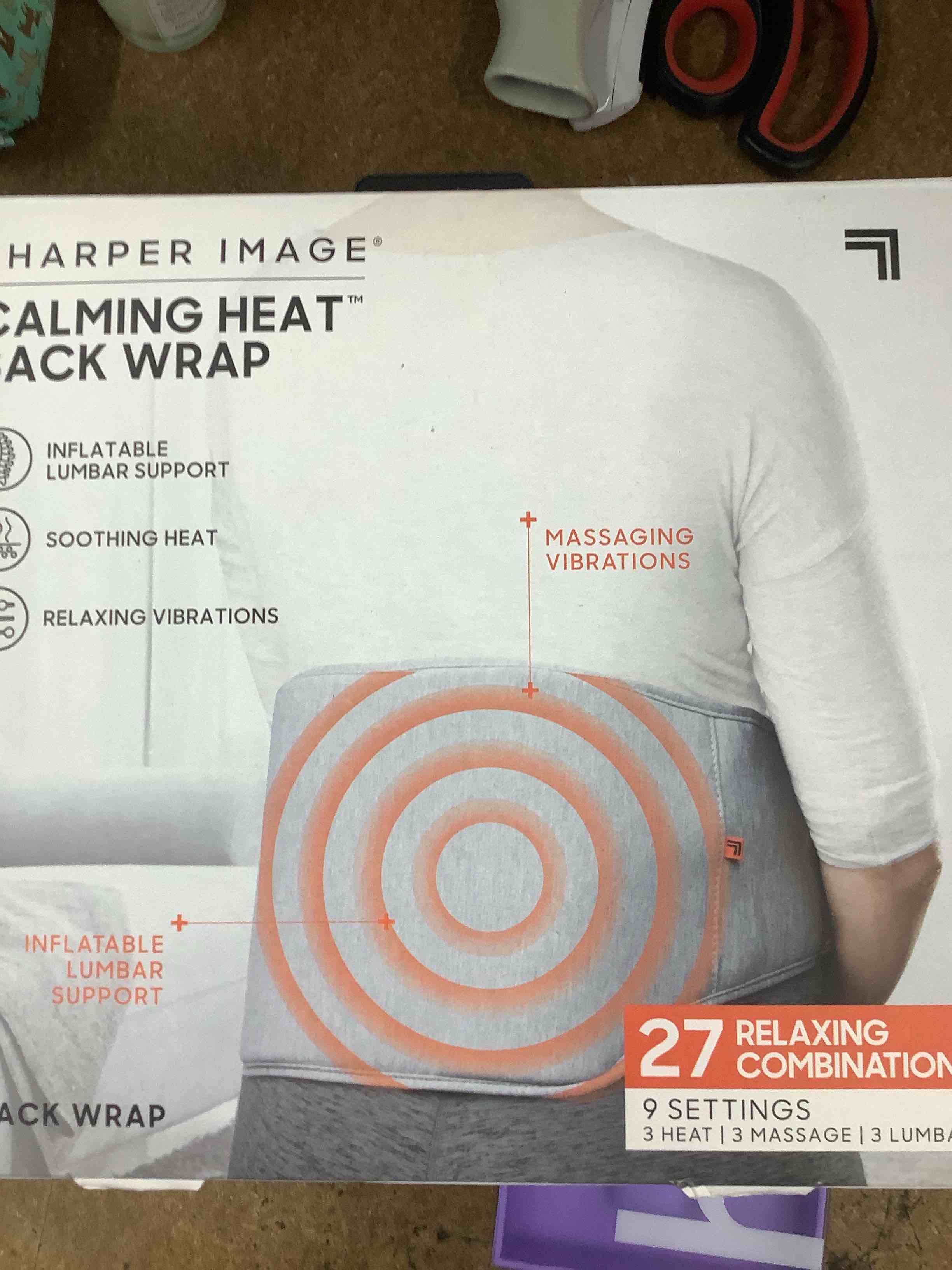 sharper image heat back wrap 