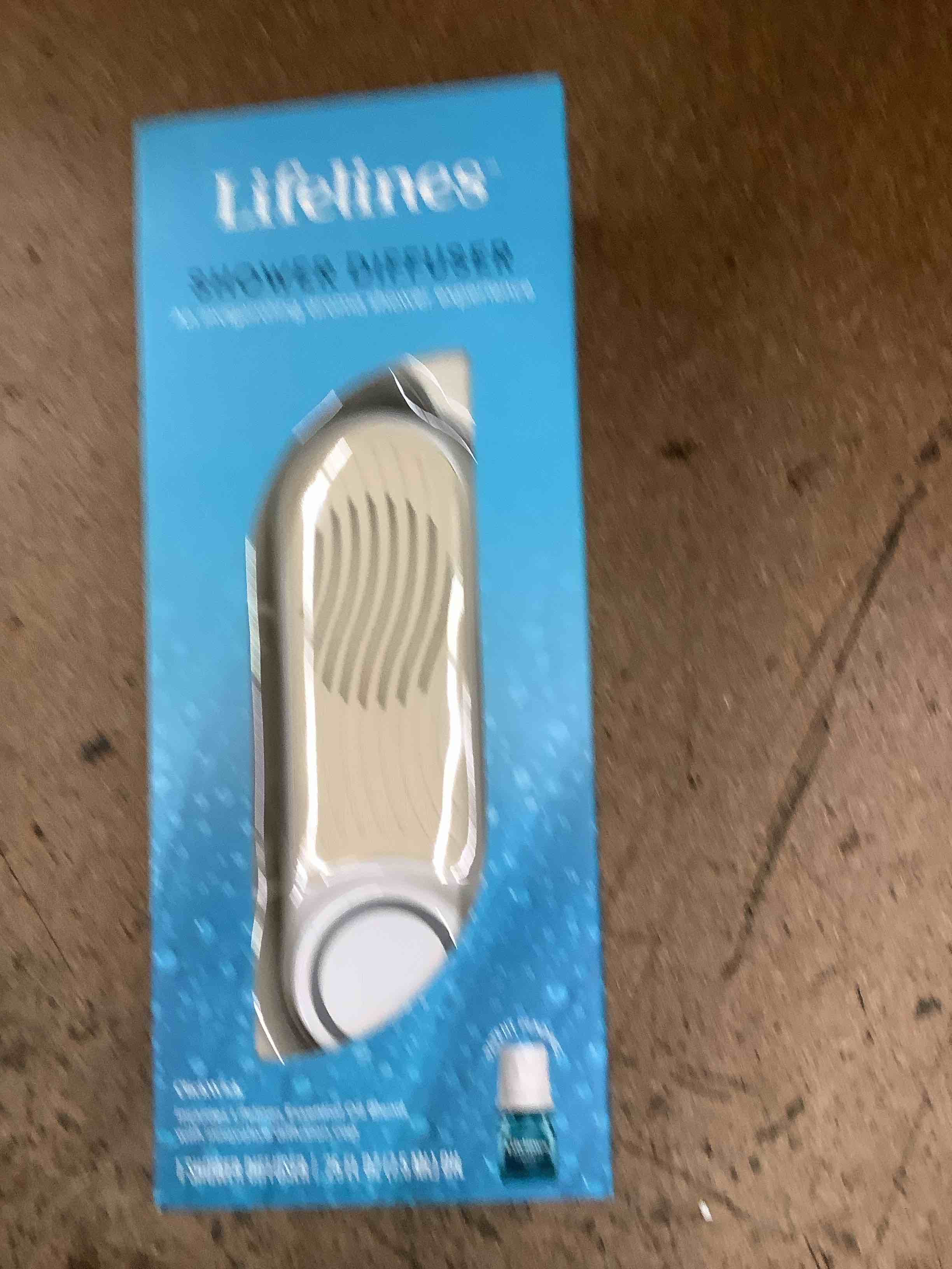 Lifelines Shower Diffuser - Wall-Mounted Essential Oil Diffuser for Showers - Aromatherapy Diffuser for Home Spa Experience, Auto Shut-Off Feature - ClickWick Essential Oil Blend Included