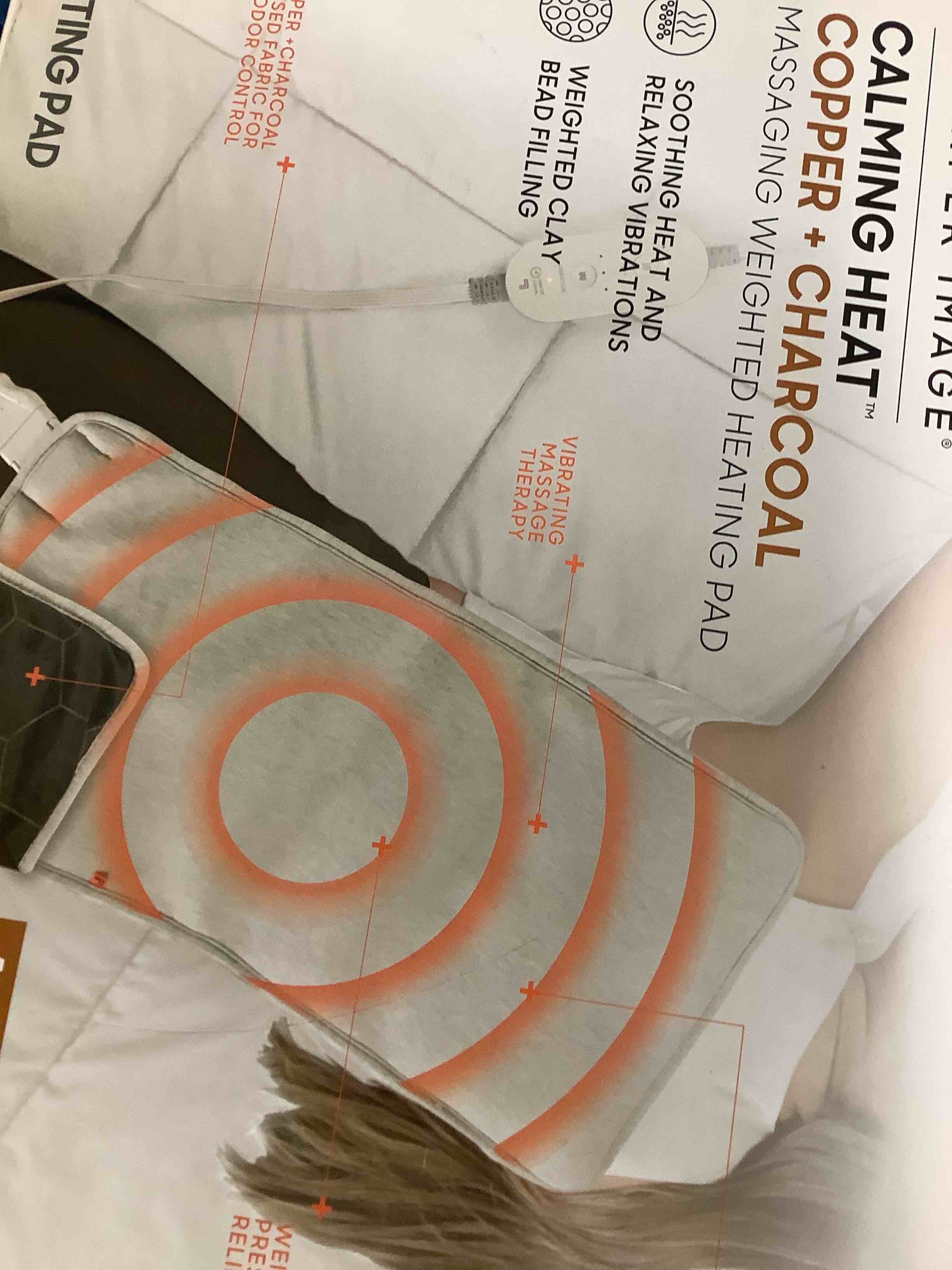 sharper image weighted heating pad 