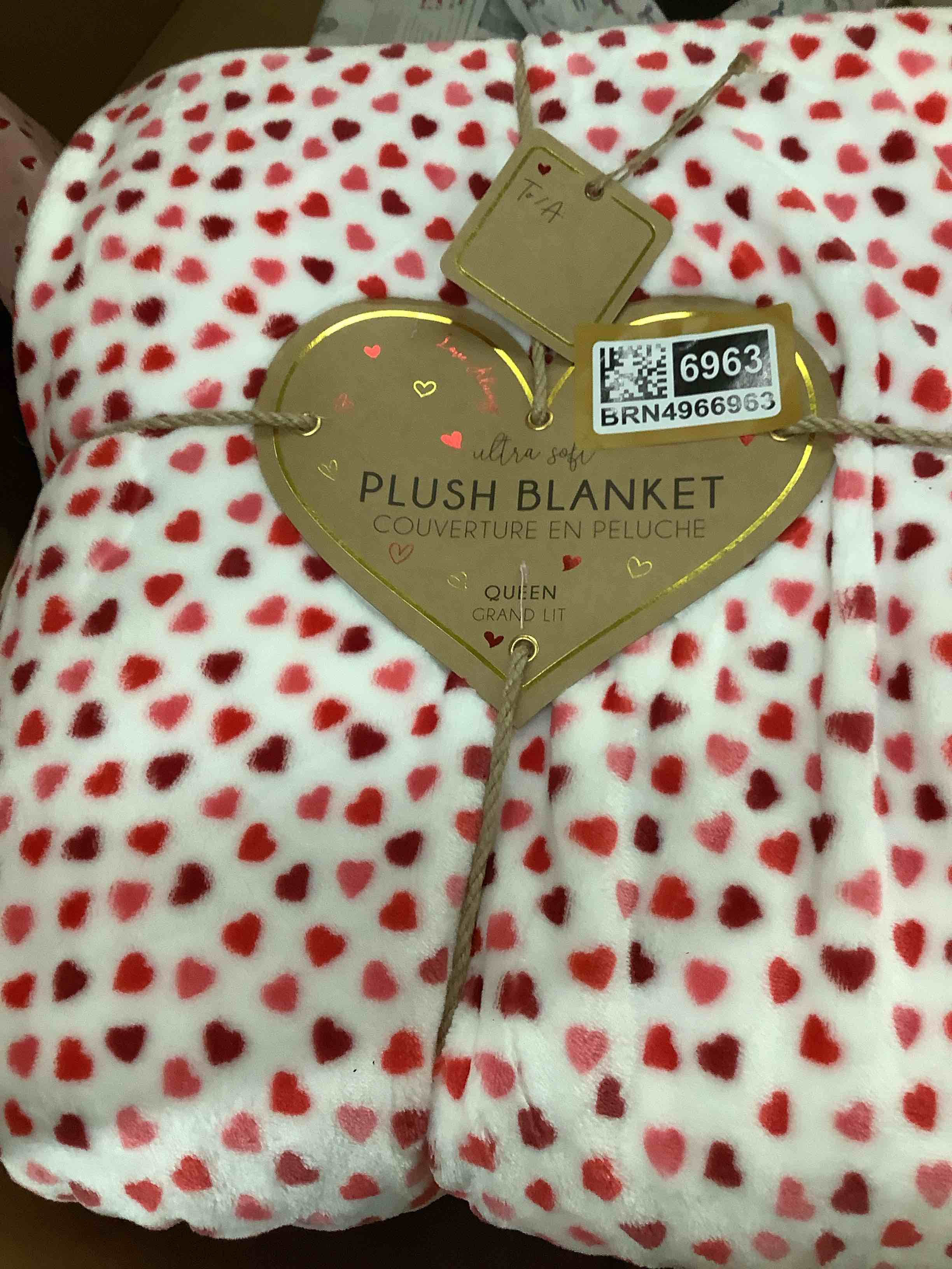 ultra soft plush blanket Queen grand lit 