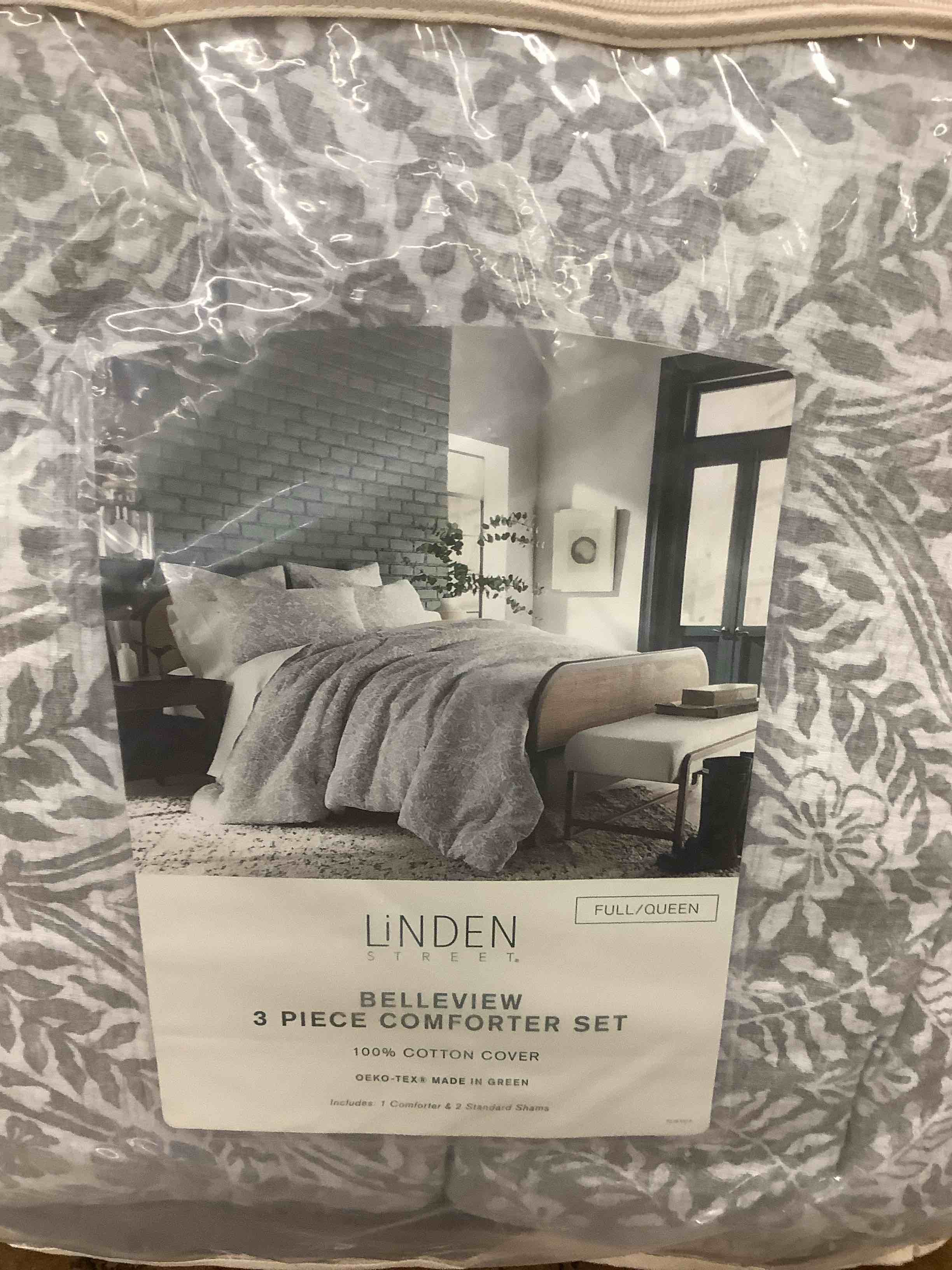 Linden 3 pc belle view comforter set full 