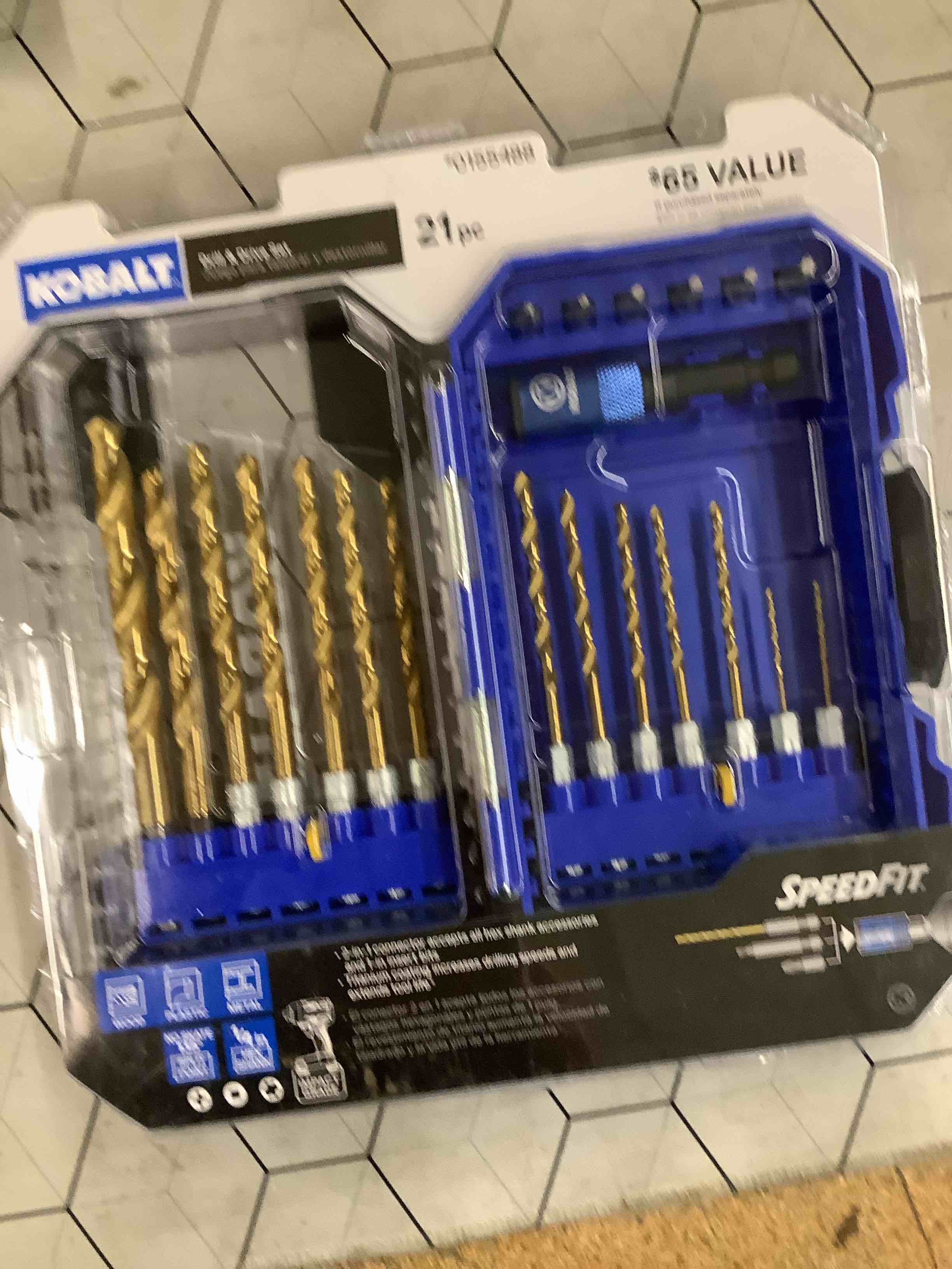 kobalt 21-piece titanium metal twist drill bit set