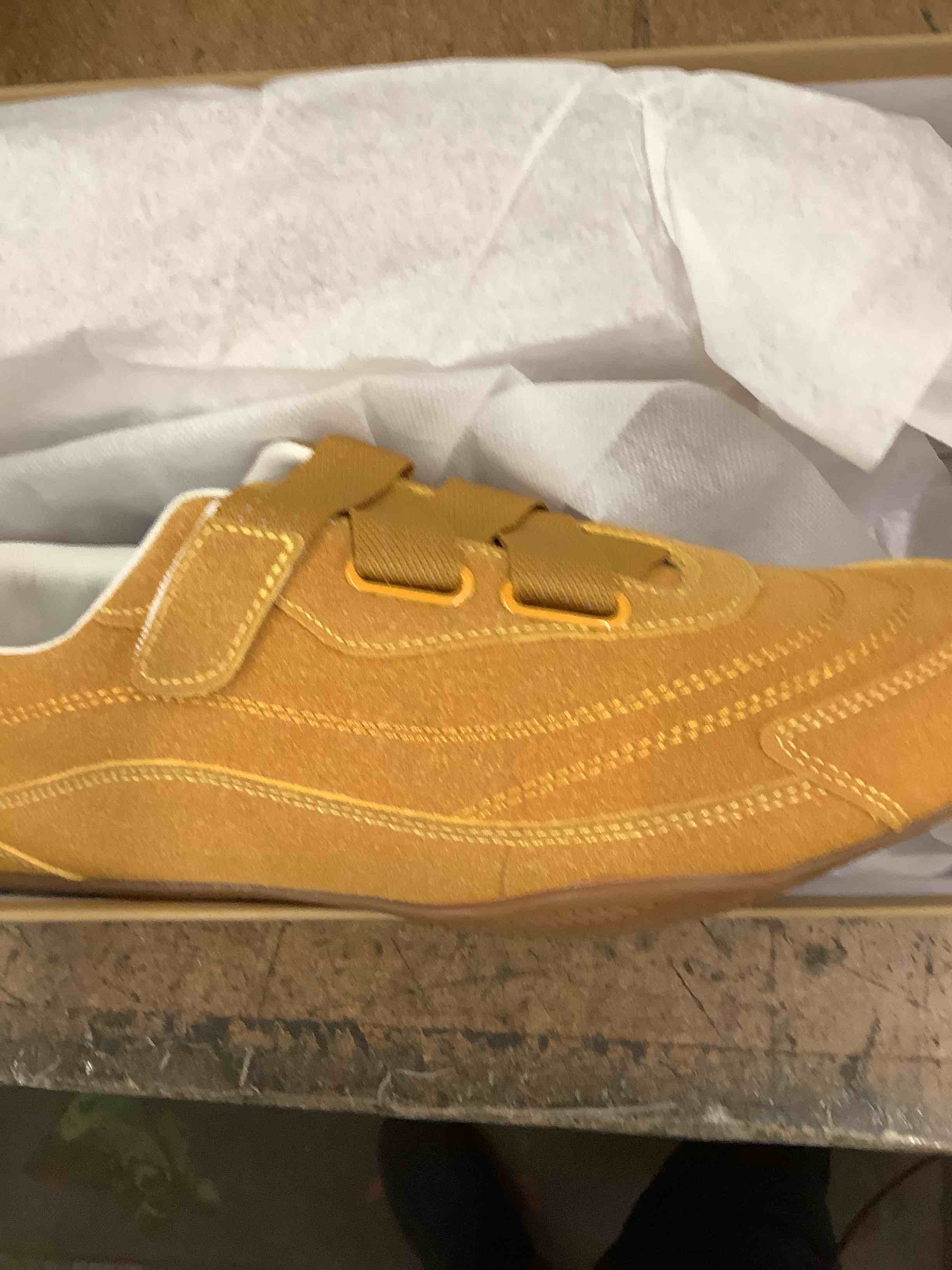 Tiger idea suede yellow women shoes size 9.5