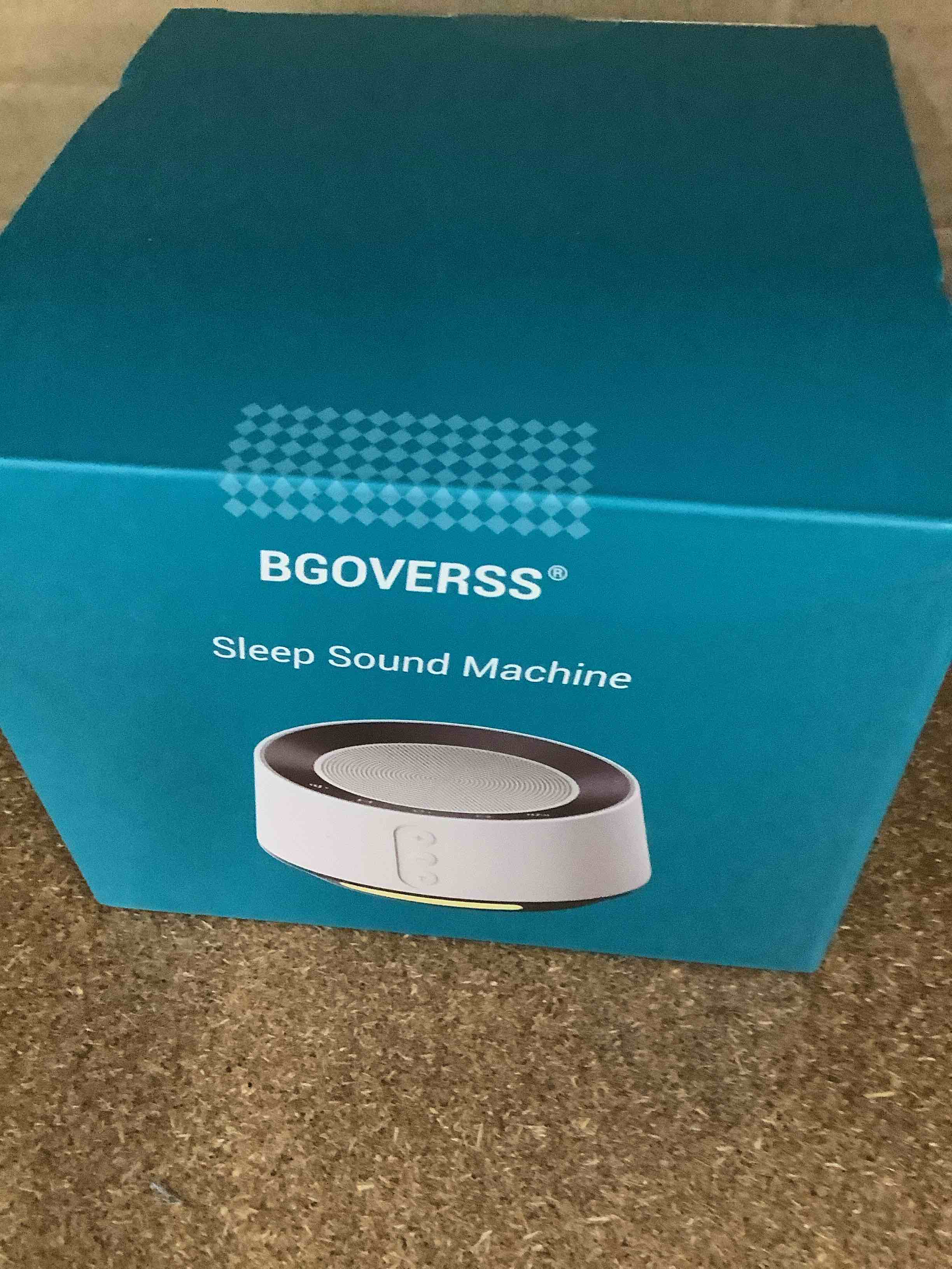 bgoverss white noise sound machine with 14 soothing sounds and 10 levels night light for sleeping, 5 timers and memory feature plug in sound machine for nursery baby kids adults, white