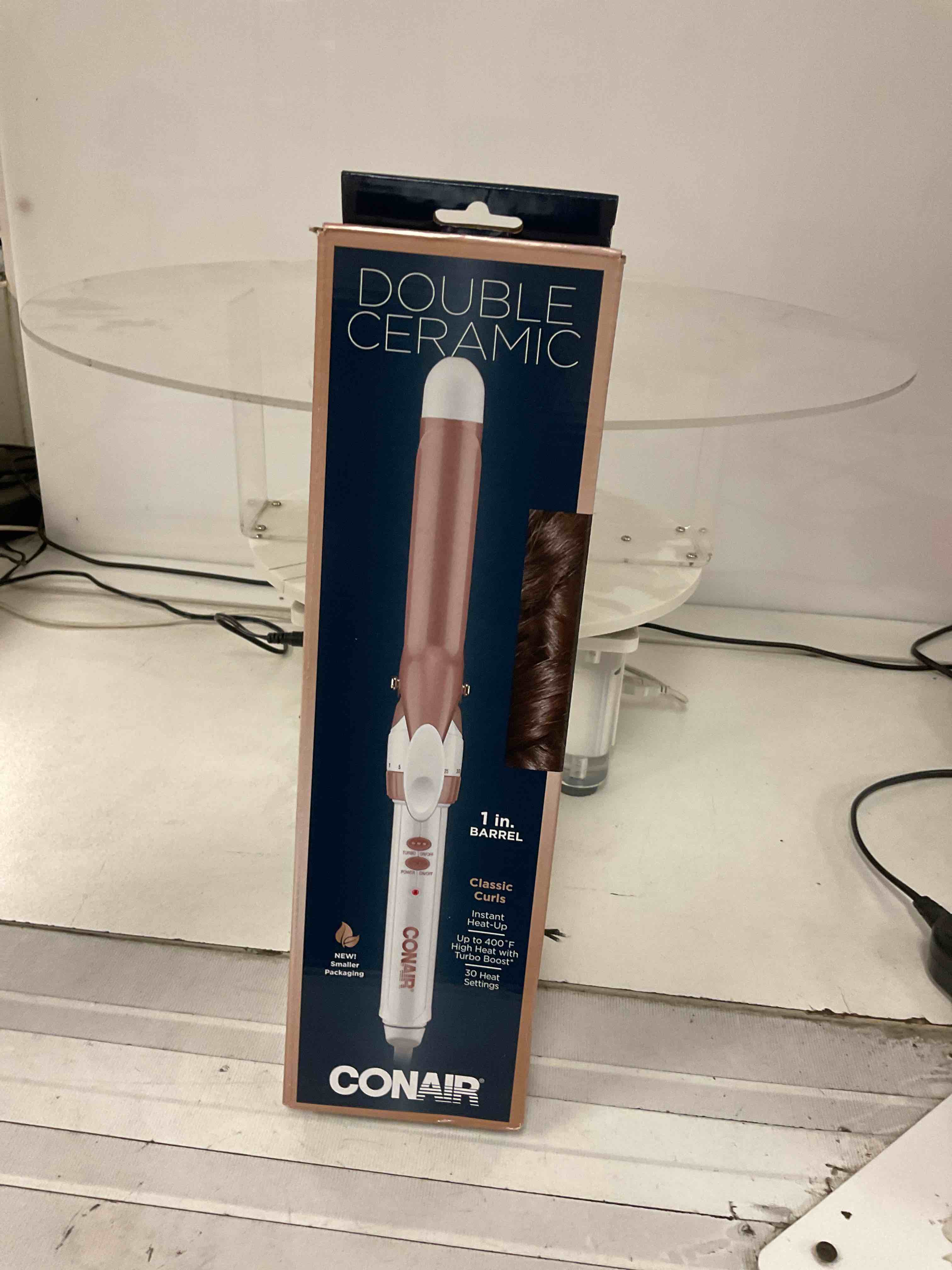 conair double ceramic 1-inch curling iron, 1-inch barrel produces classic curls – for use on short, medium, and long hair