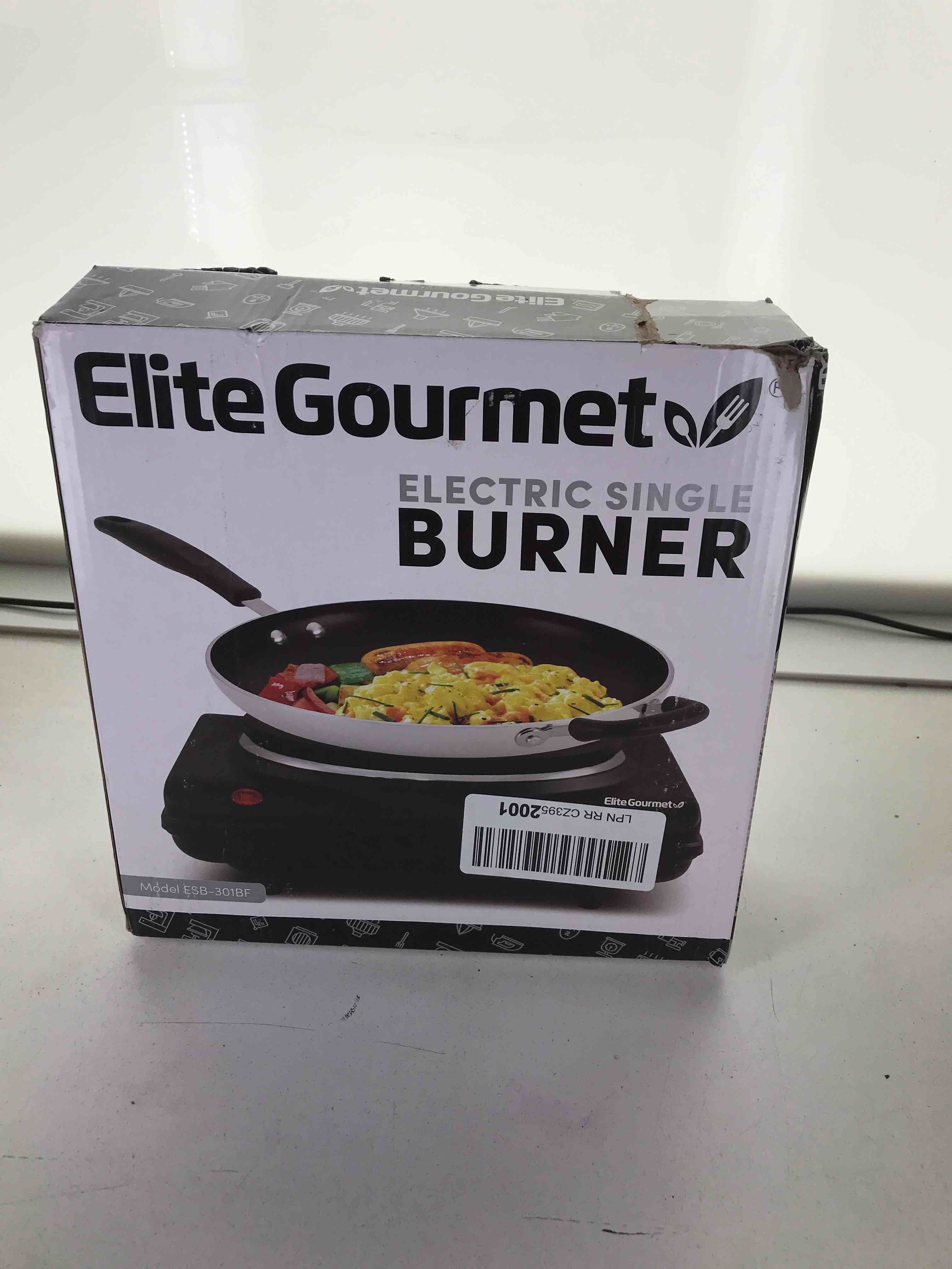 elite gourmet esb-301bf# countertop single cast iron burner, 1000 watts electric hot plate, temperature controls, power indicator lights, easy to clean, black