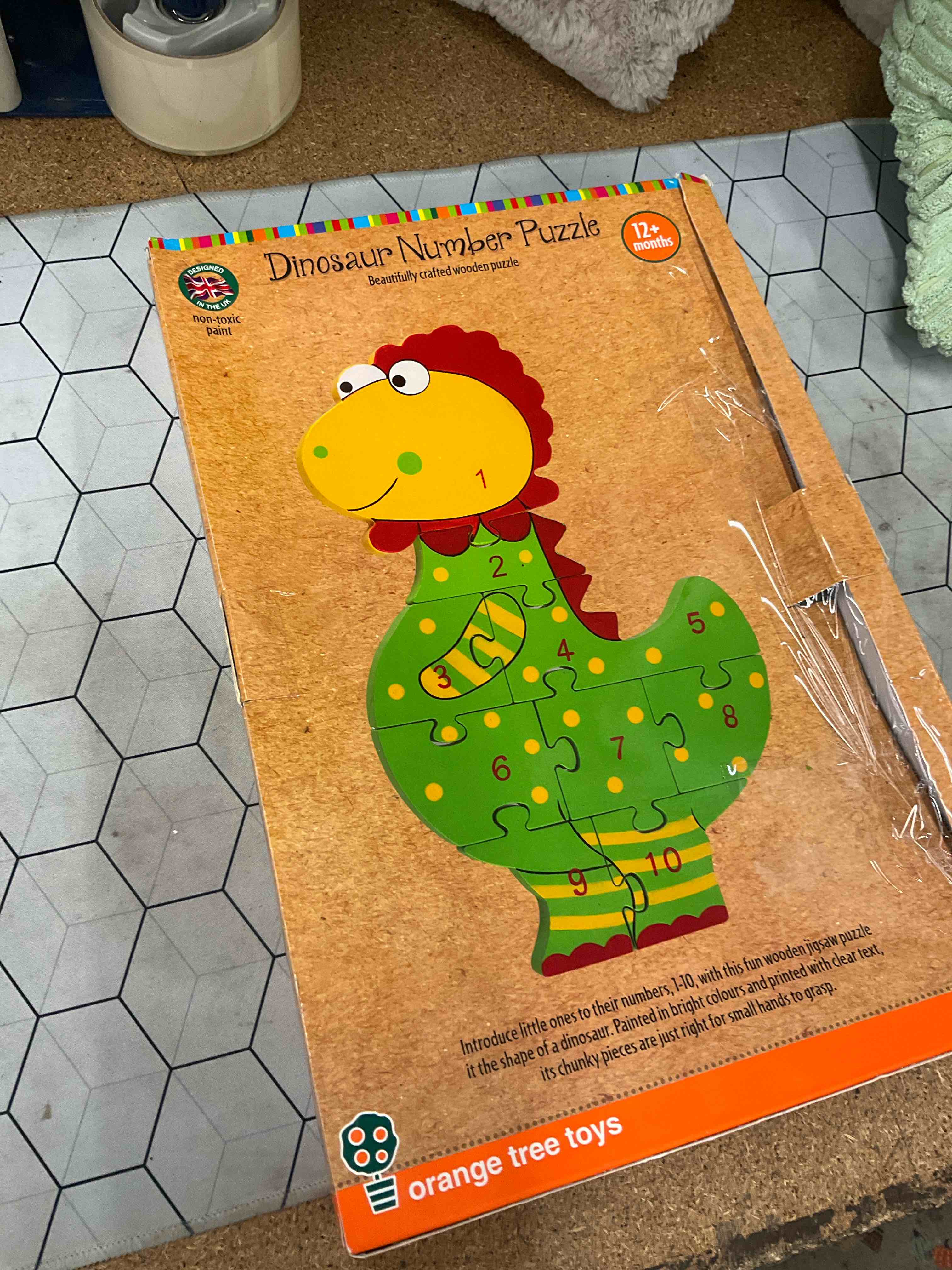 Condition photo showing Good Condition for dinosaur number puzzle 