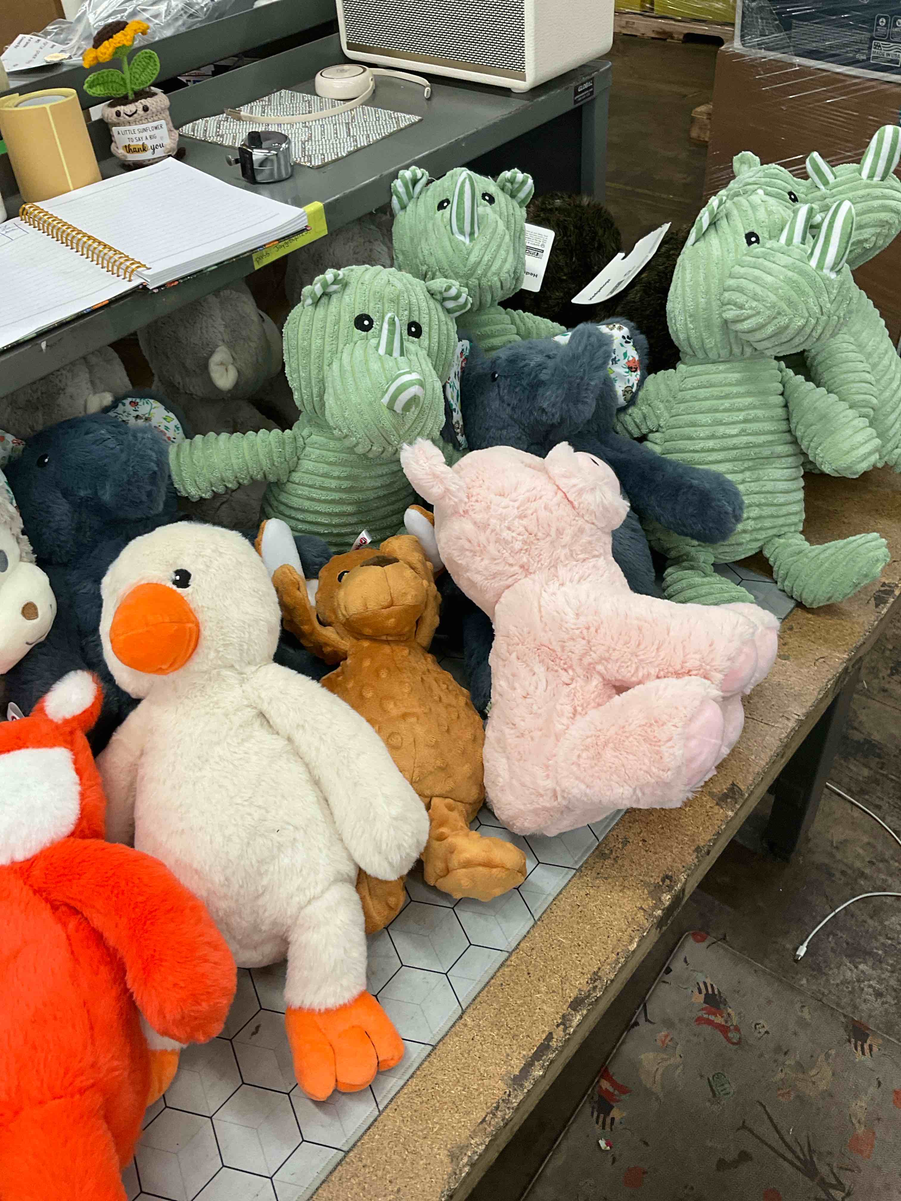 assorted squeaky toys 
