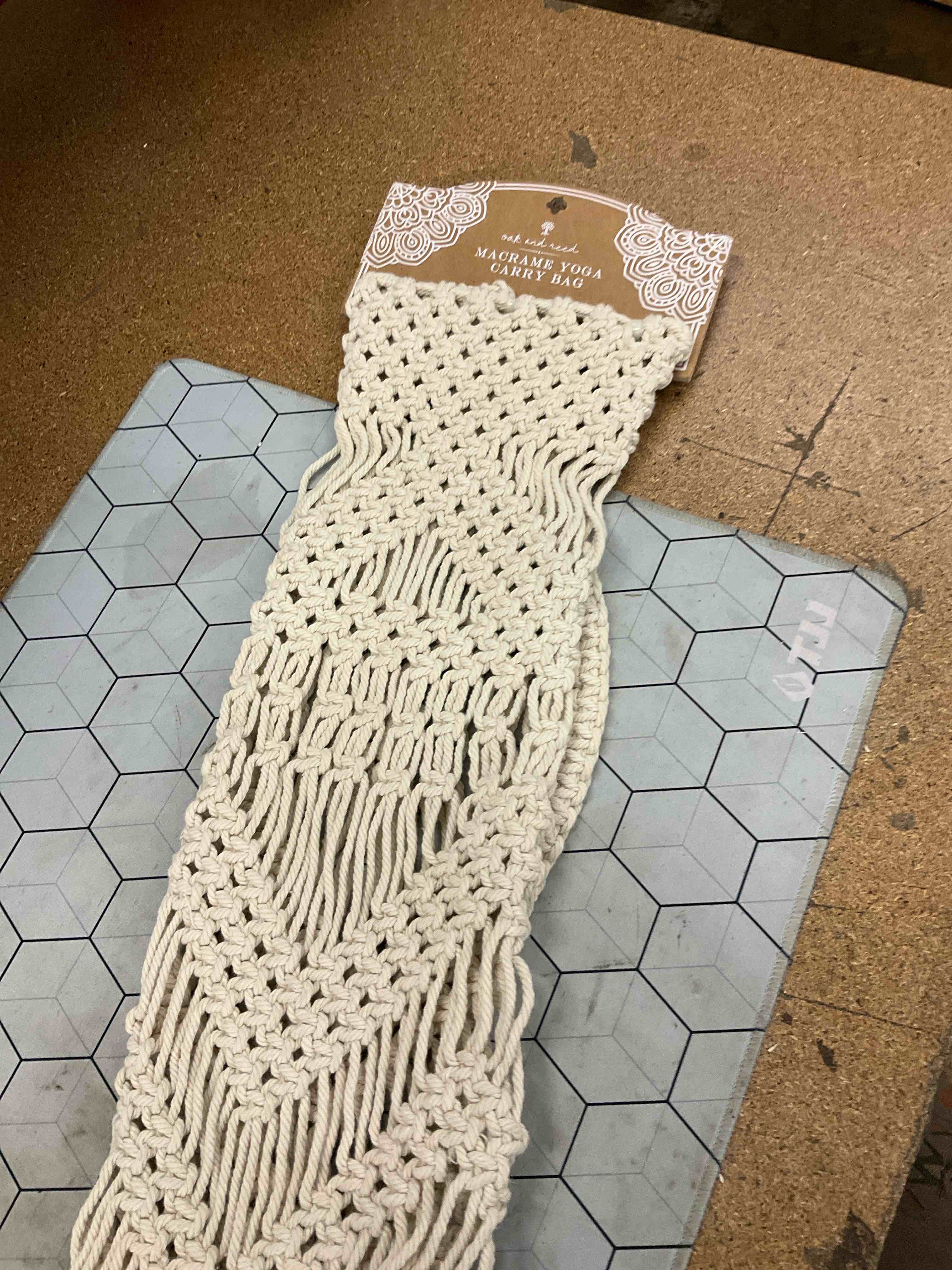 macrame yoga carry bag 