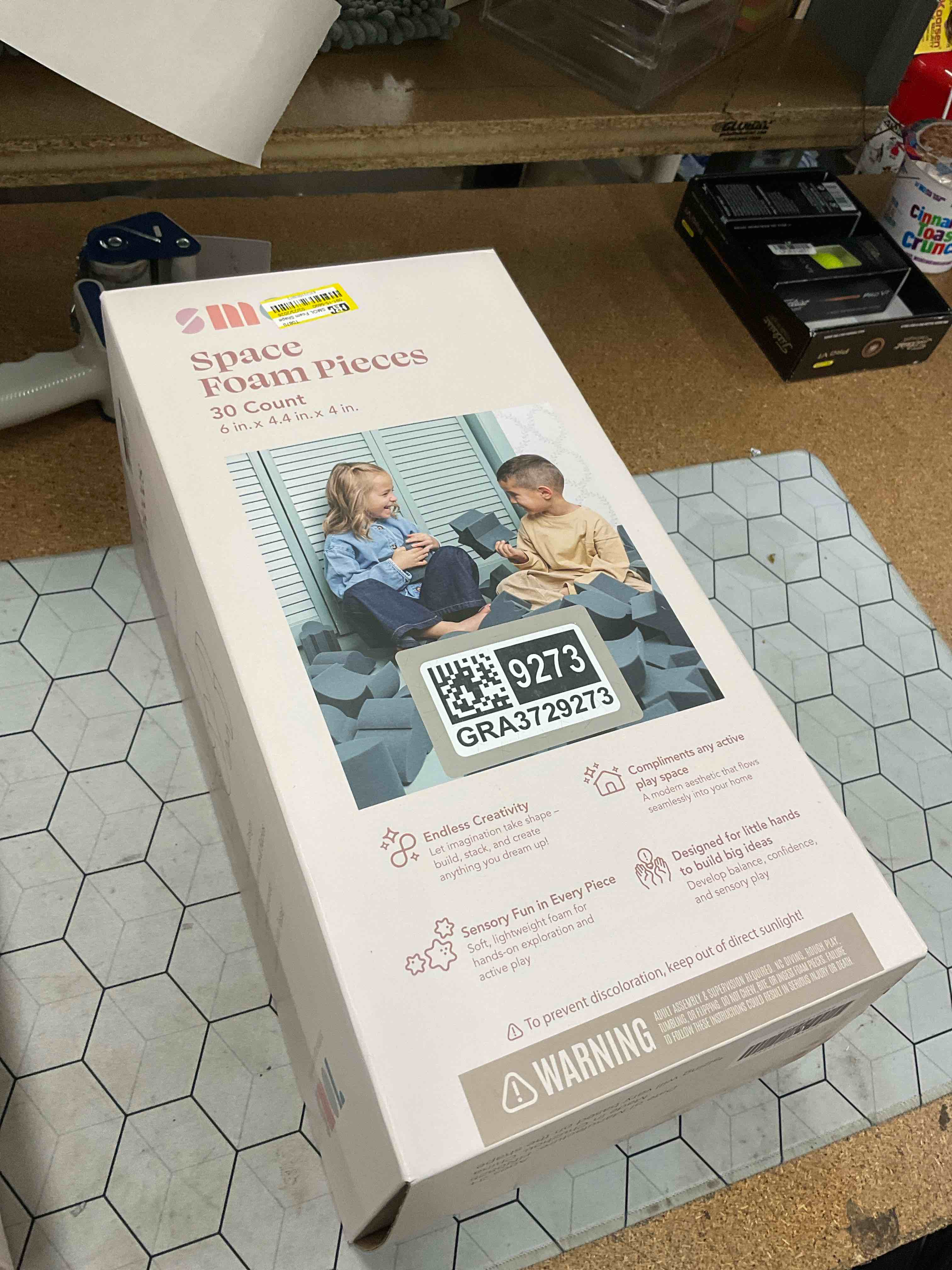 30 count space foam pieces 