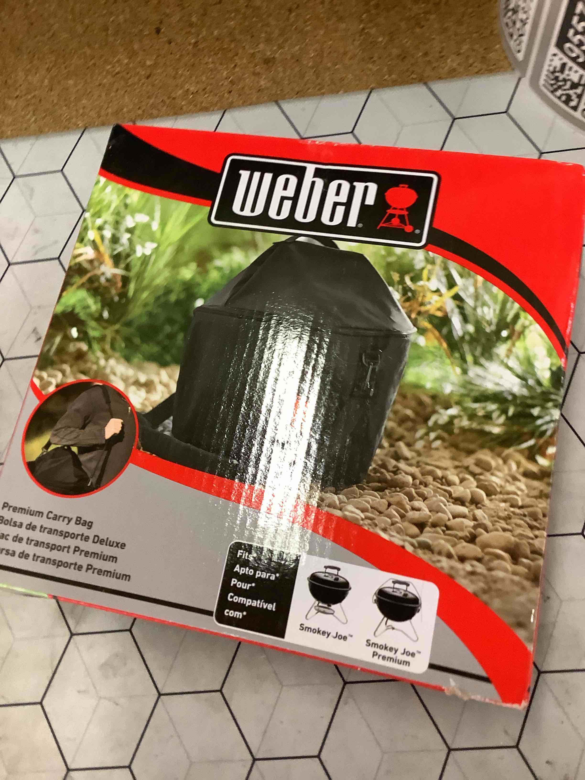 Weber 7154 Grill Cover Travel Bag for Smokey Joe