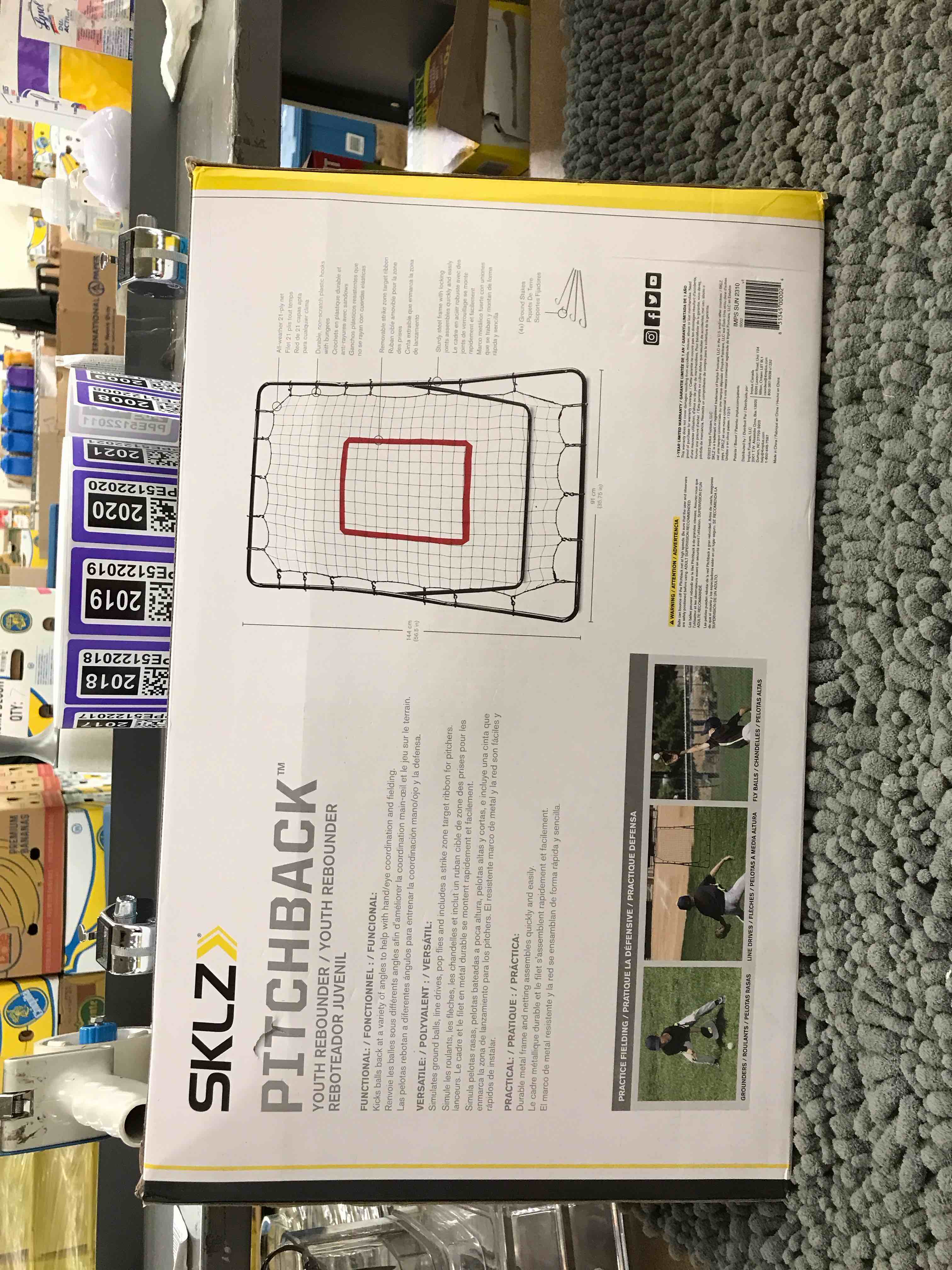 Condition photo showing New/Like New for pitch back youth rebounder