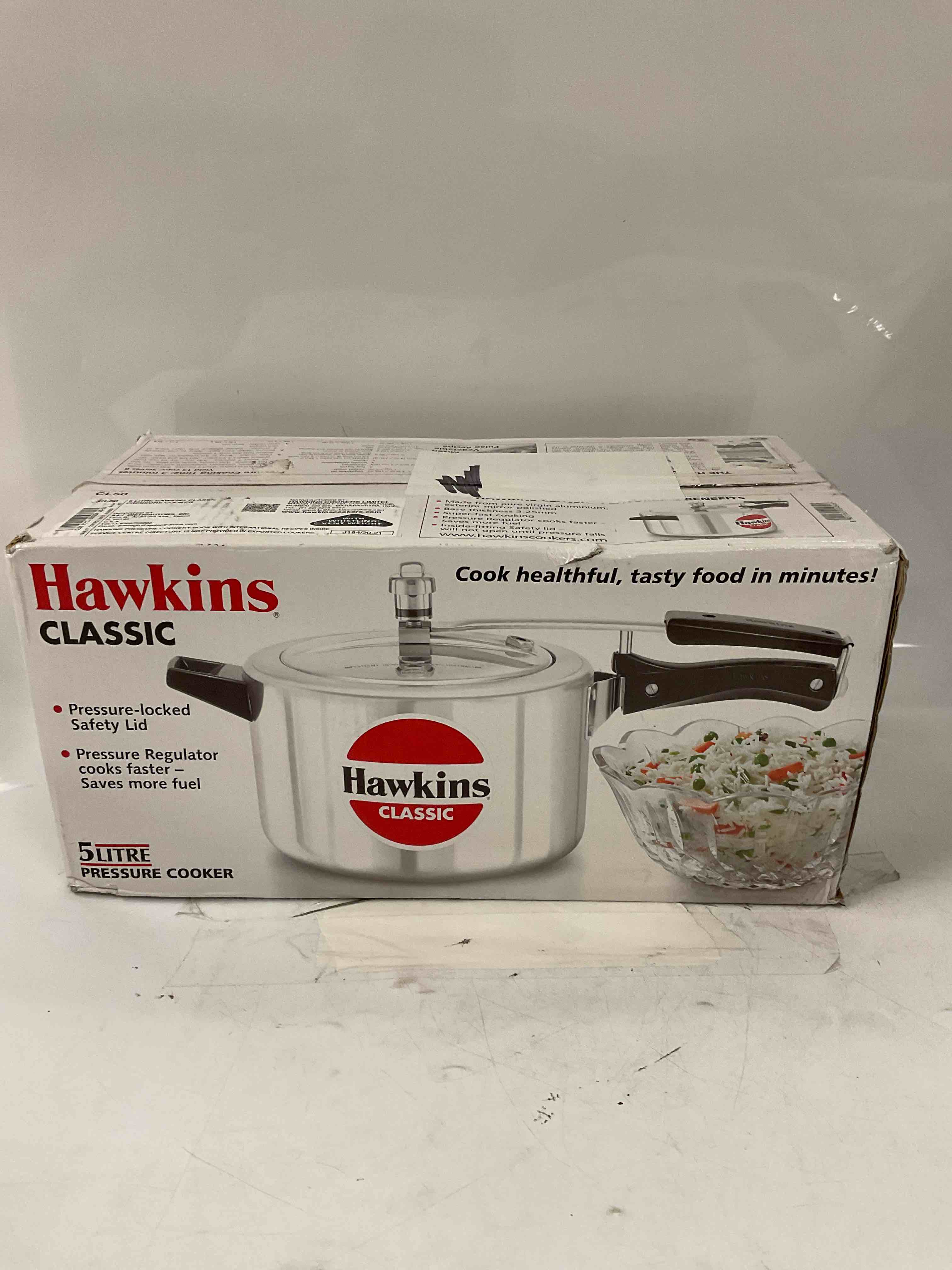 hawkins classic 5 litre aluminum pressure cooker