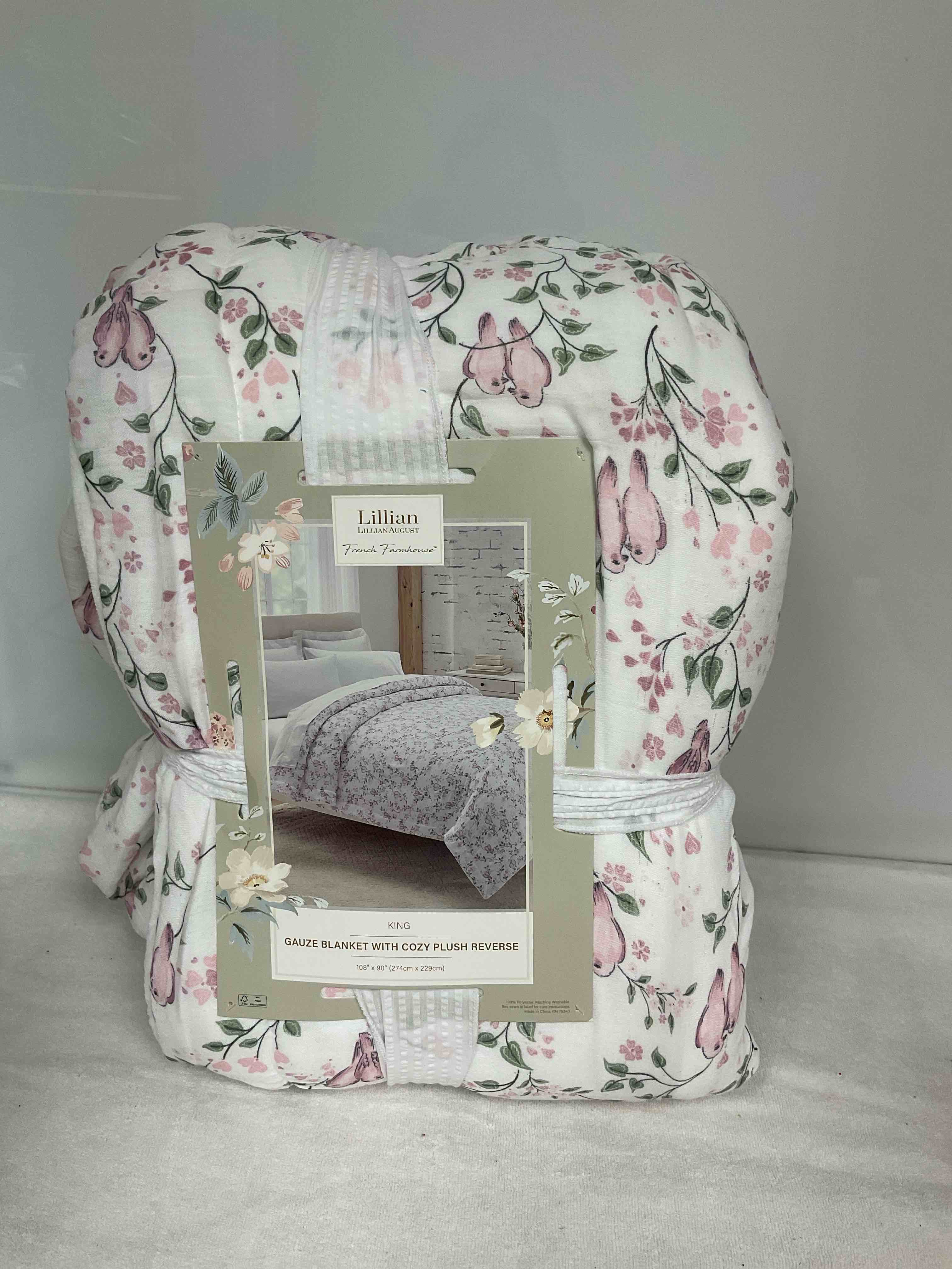 Lillian August Reversible Blanket-king 