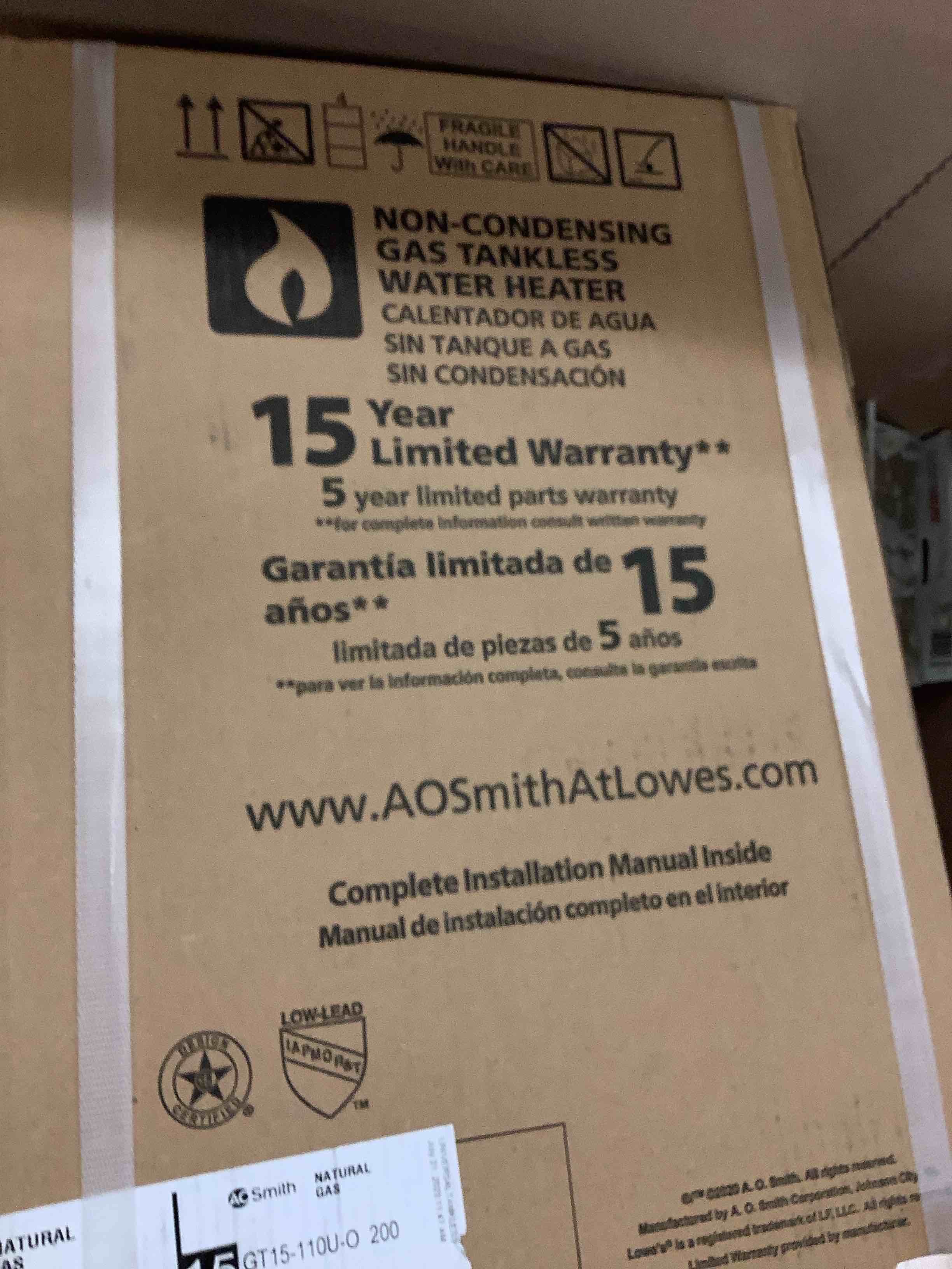 Condition photo showing Good Condition for water heater