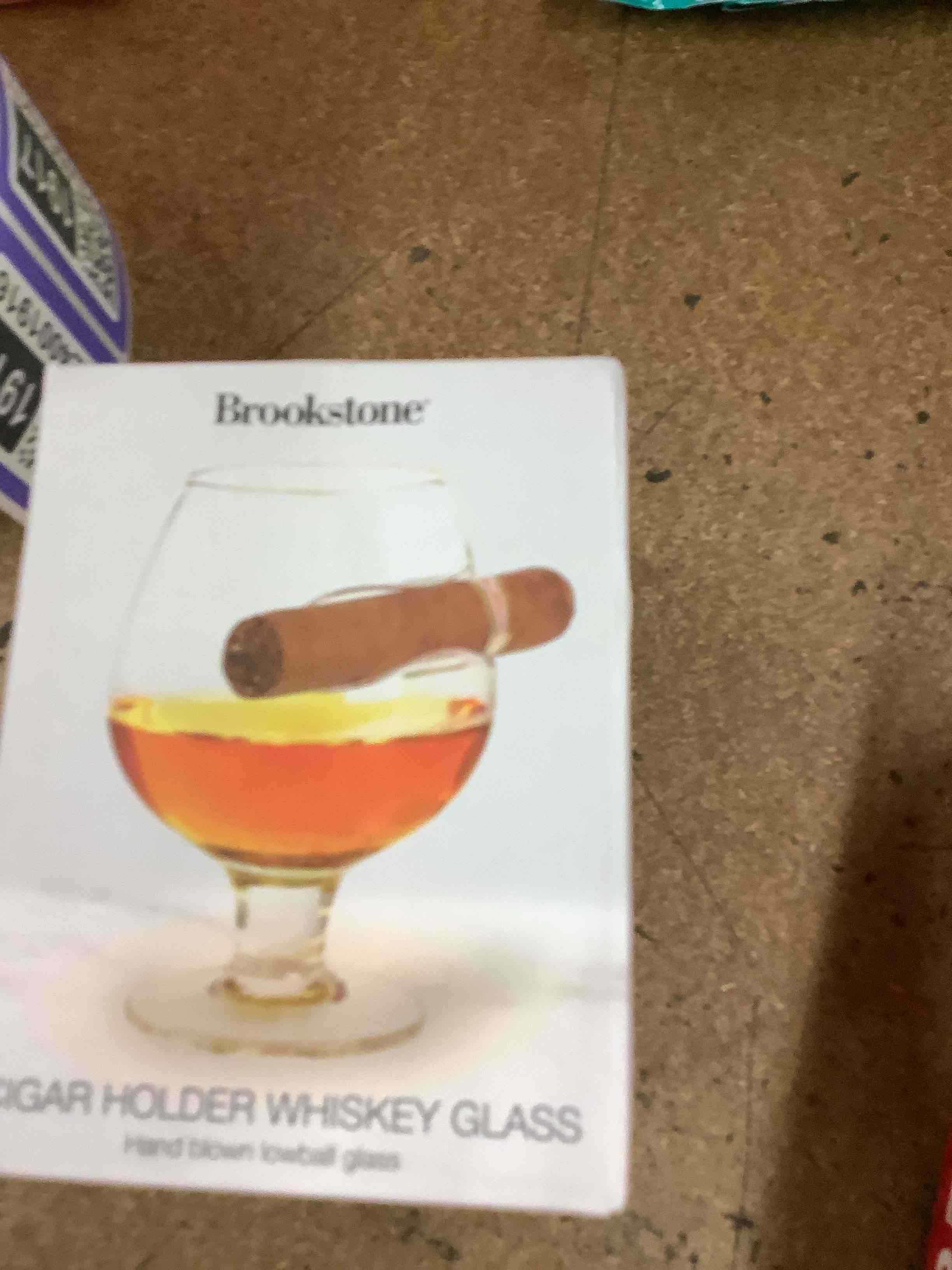 cigar holder whiskey glass 