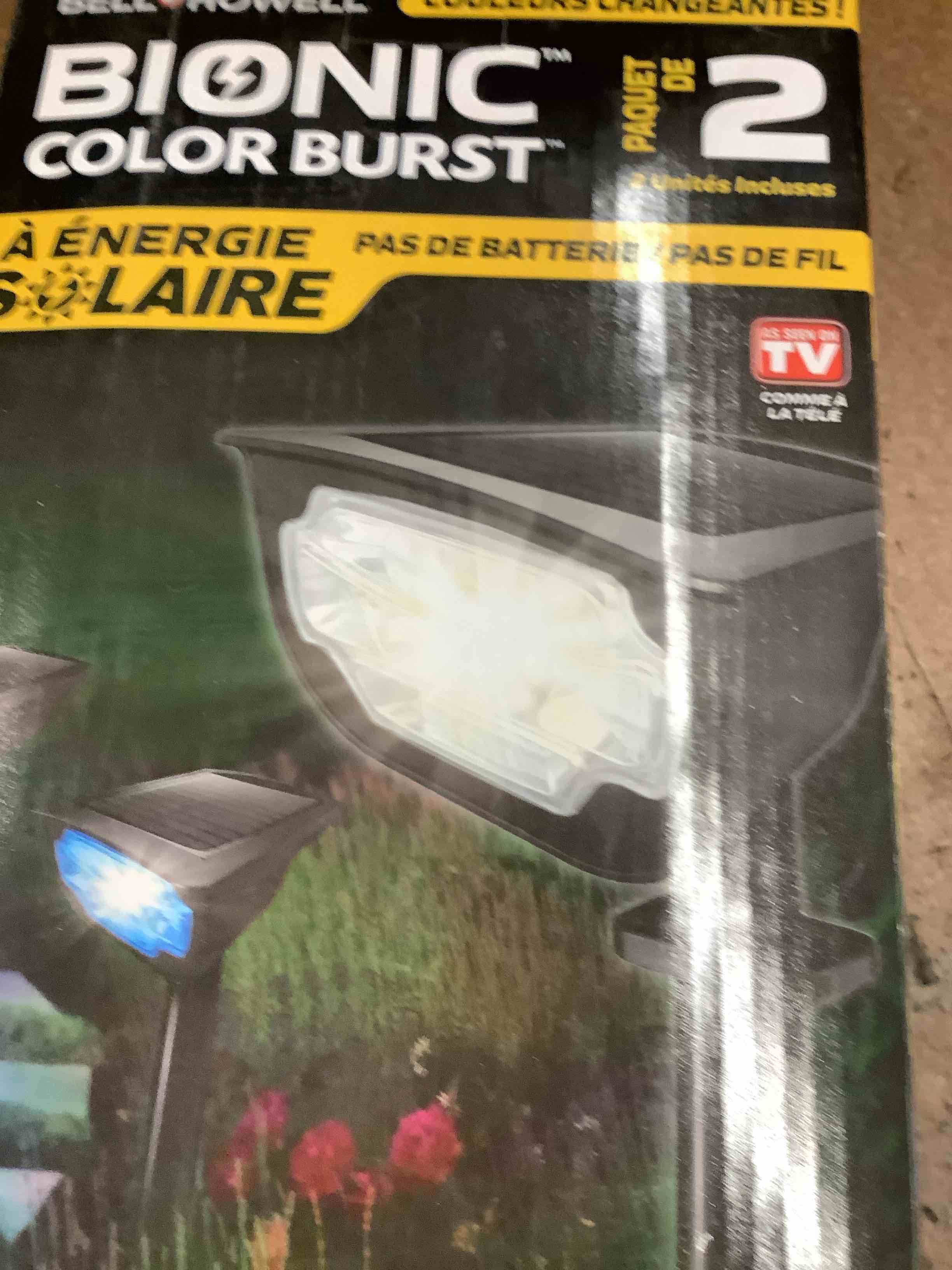 bell and howell solar lights outdoor solar powered garden lights led motion sensor waterproof outside spotlights patio 2 pack