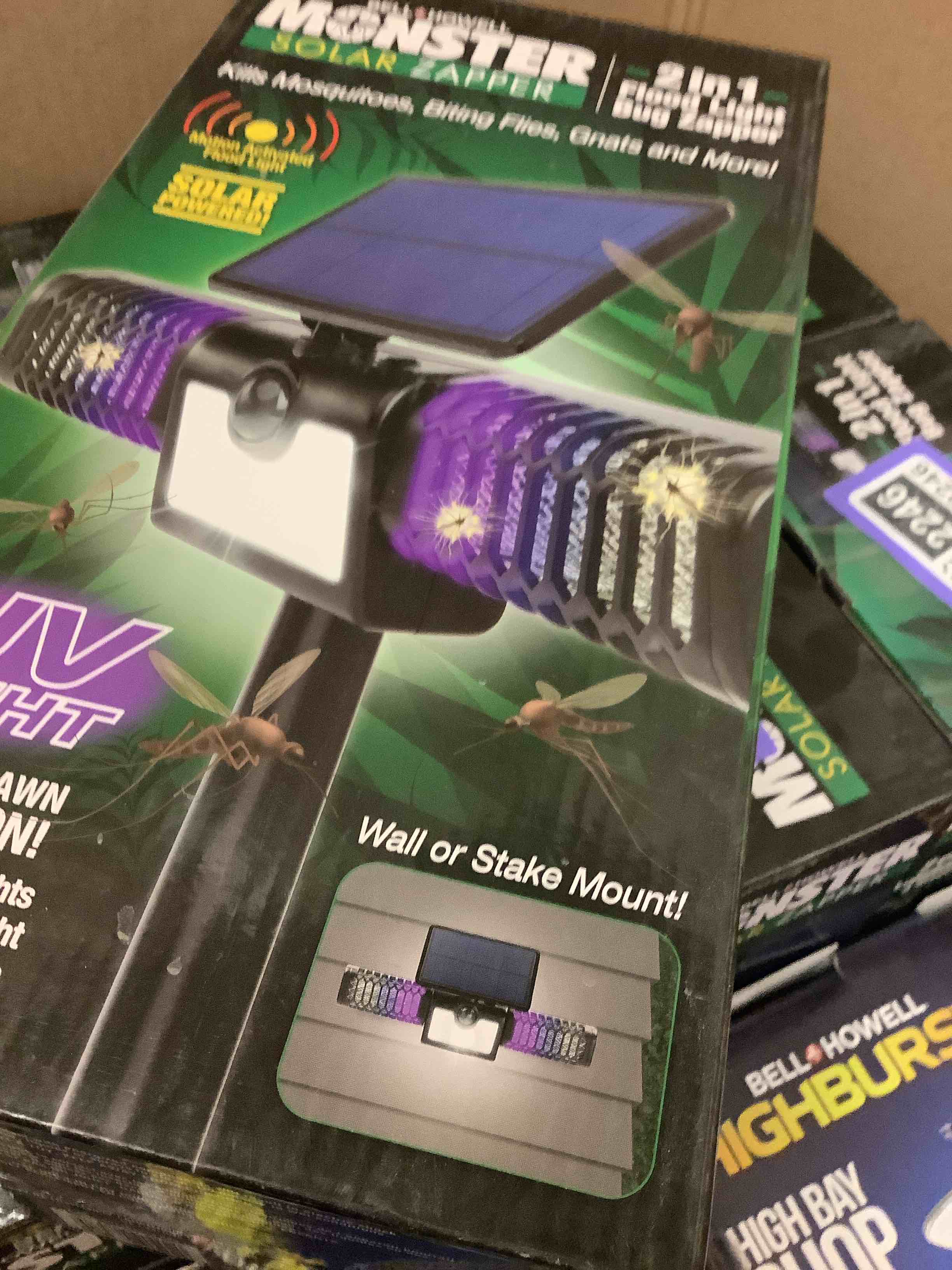 Condition photo showing Good Condition for monster solar bug zapper 2in1 solar flood light solar bug zapper electric mosquito zappers