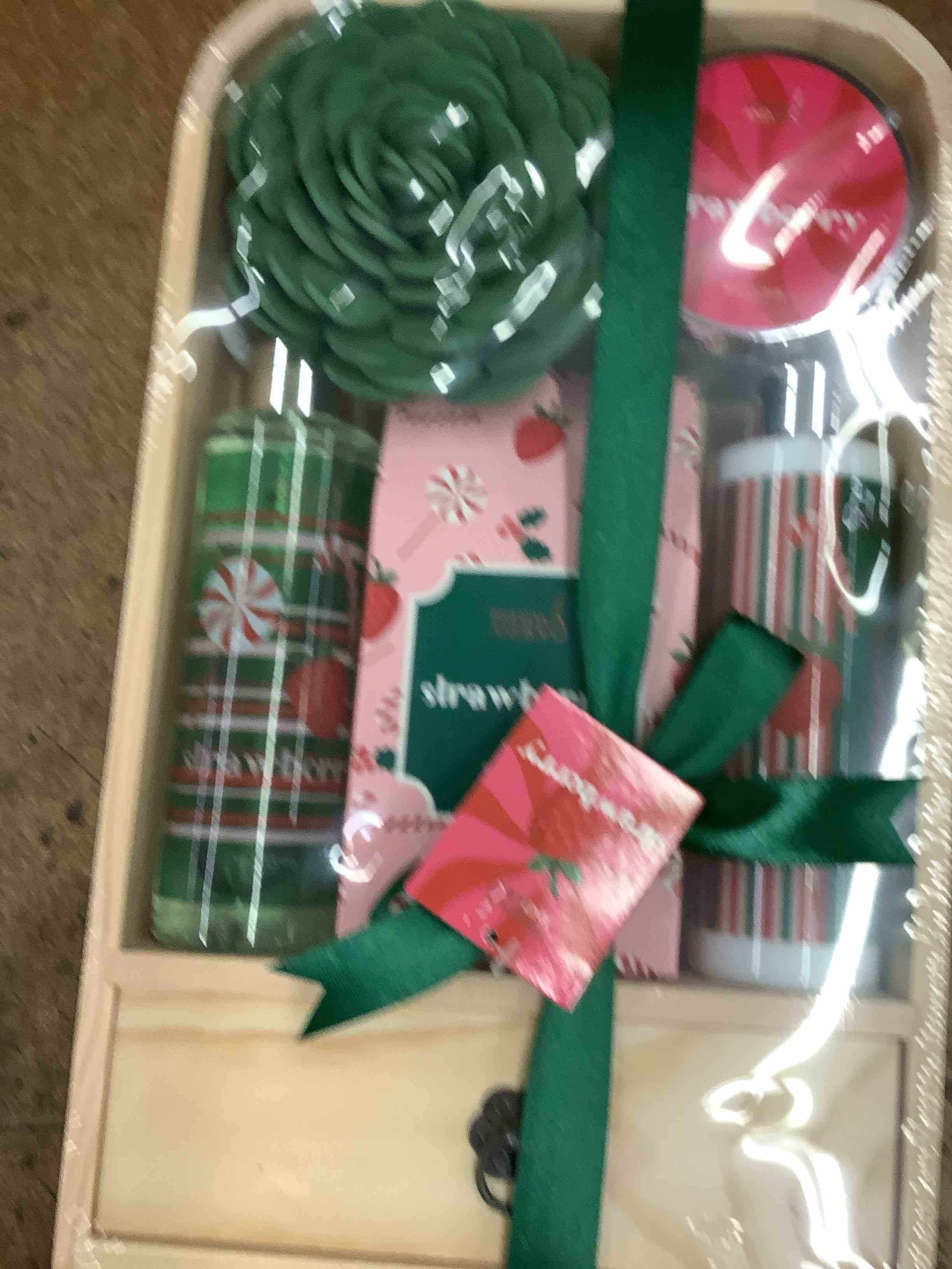 Strawberry Bath and Body Gift Set for Women and Men Includes Shower Gel Body Lotion Body Scrub Bath Salts Spa Basket Luxury Self-Care Kit Valentines Gift