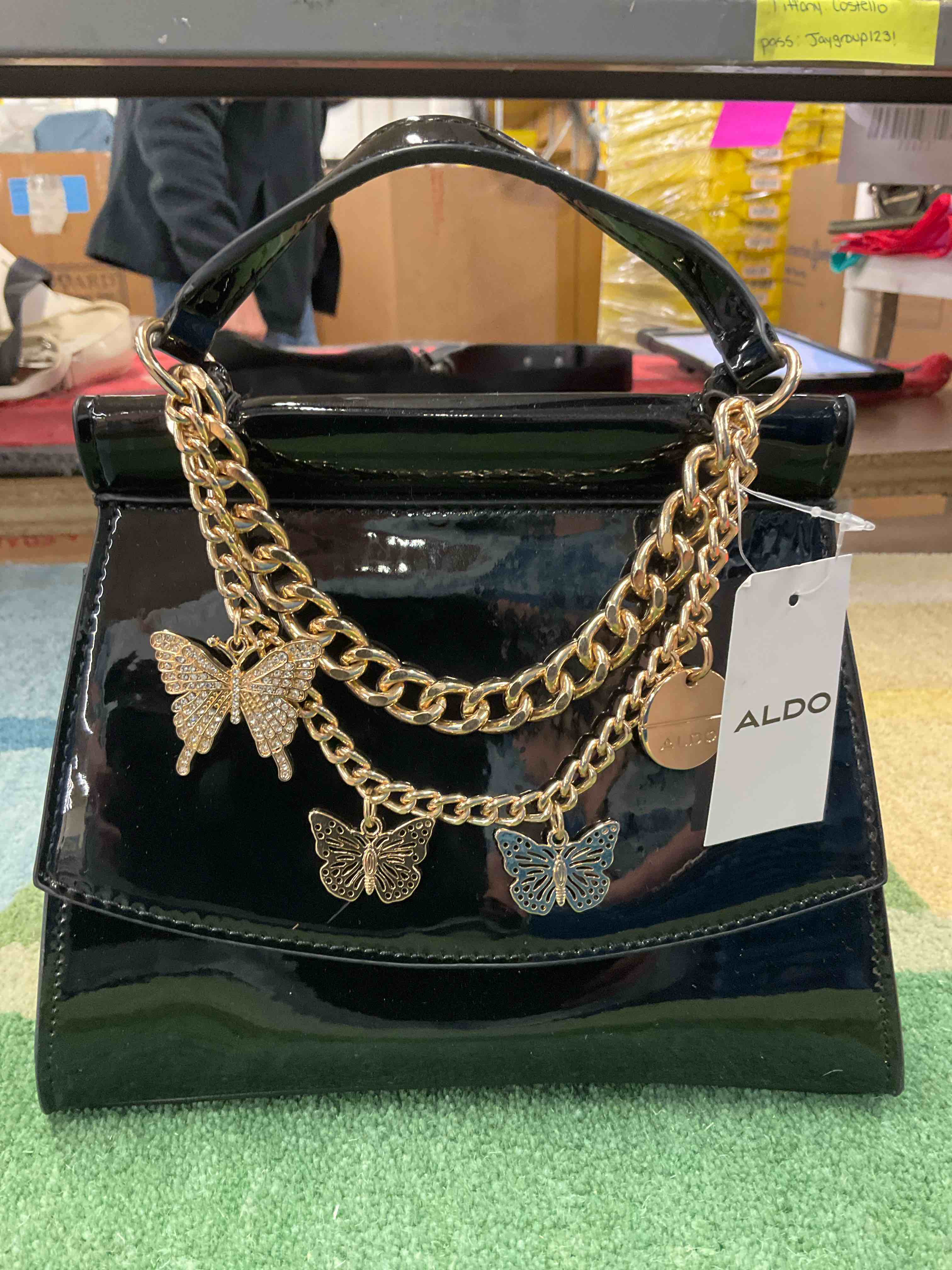 Gold Butterfly Charm Handbag