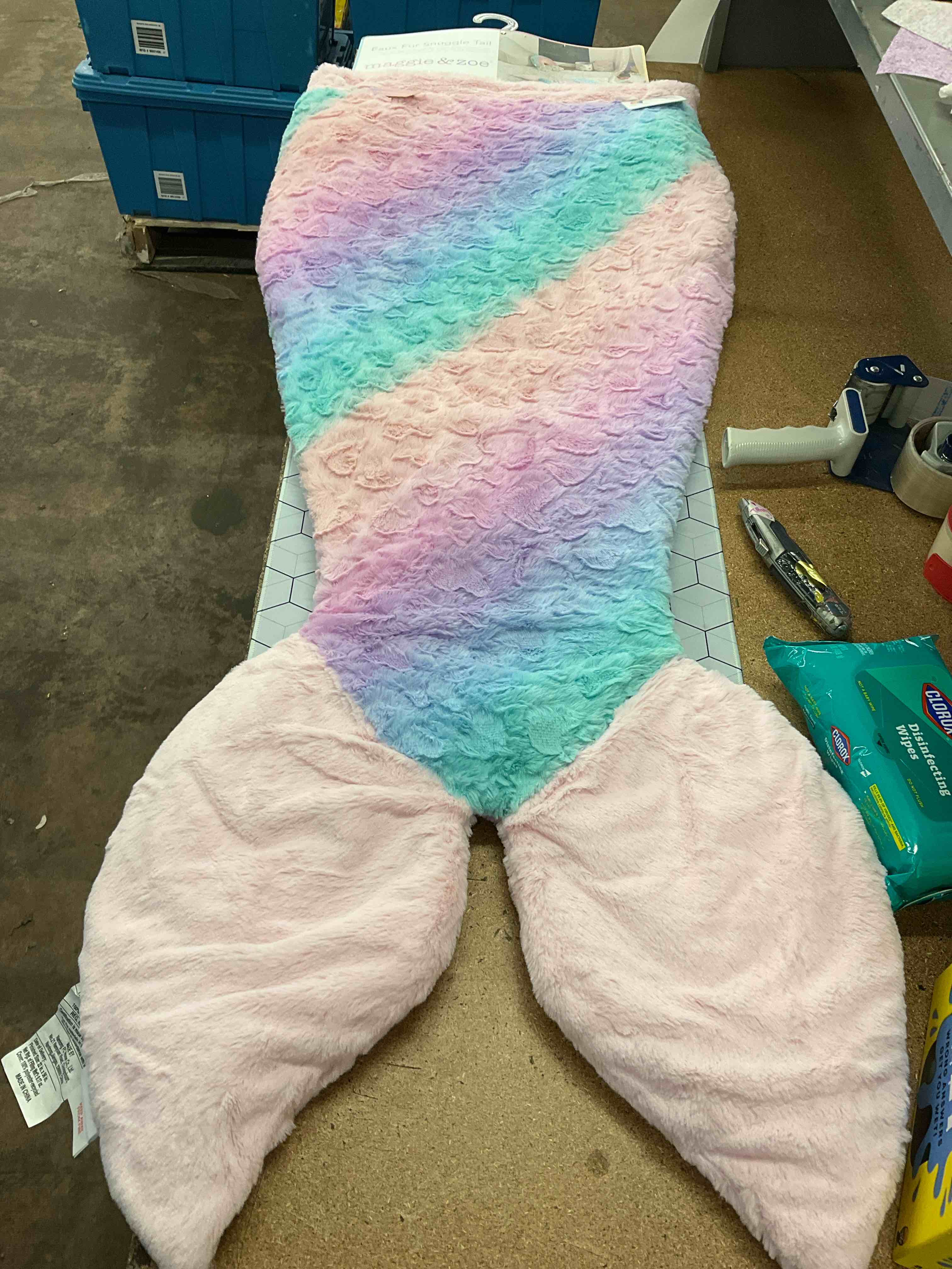 Faux Fur Snuggle Tail for Children - Mermaid 
