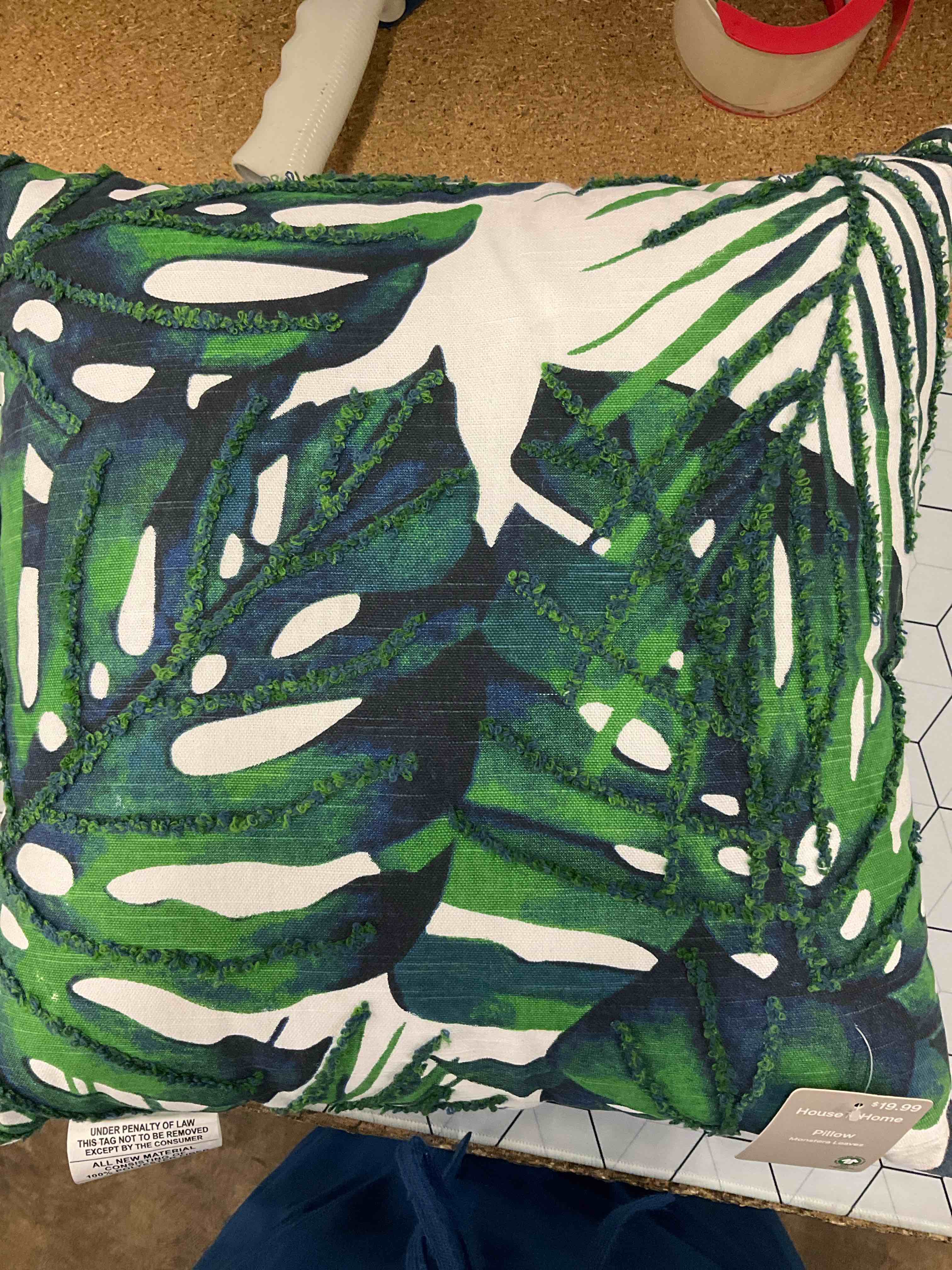 Decorative Pillow - Monstera Leaves 