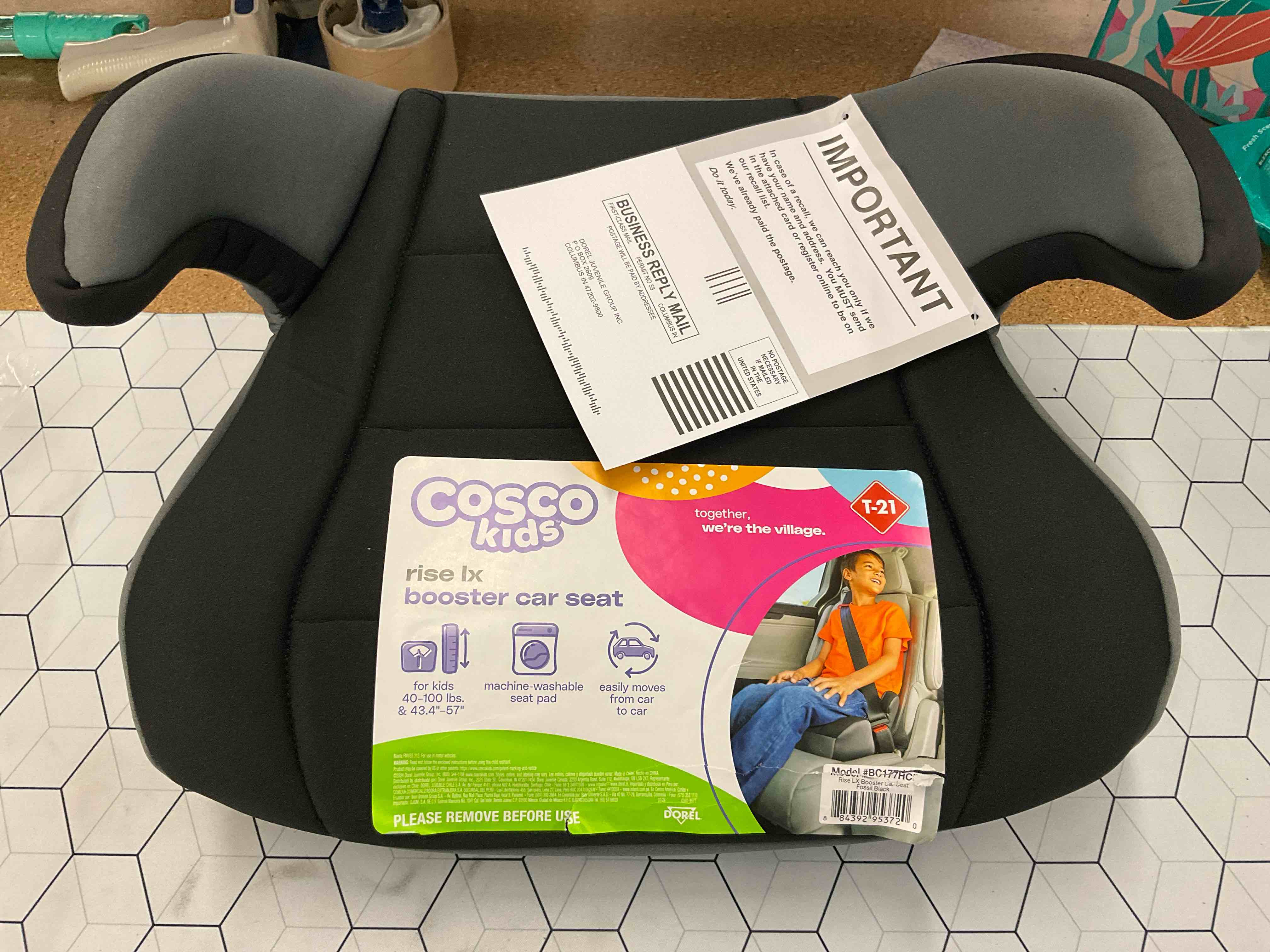 Cosco Rise LX Booster Car Seat  Fossil Black