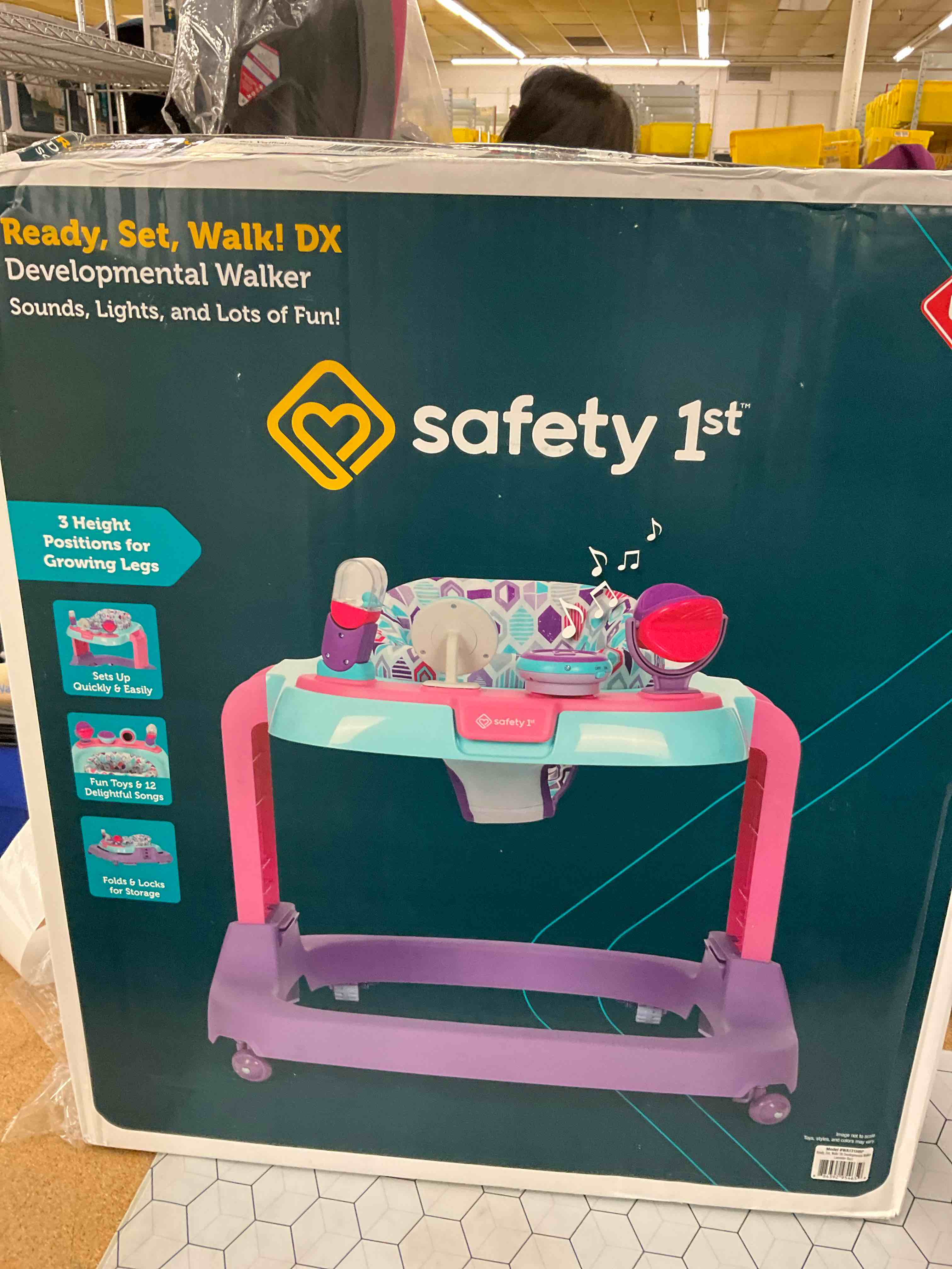 Safety 1?? Ready  Set  Walk! DX Developmental Walker  Lavender Buzz