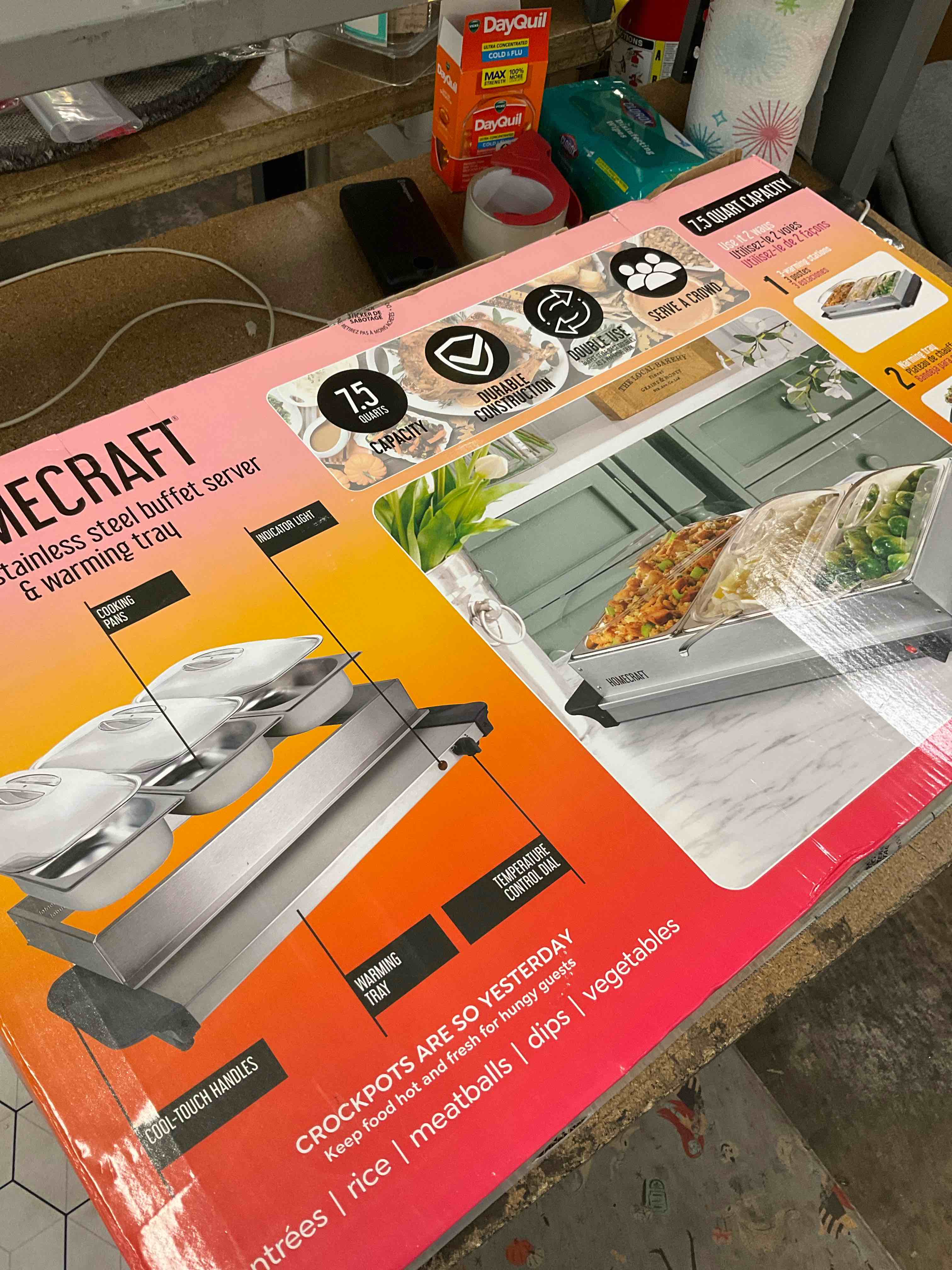 home craft stainless steel Buffett server and warming tray 