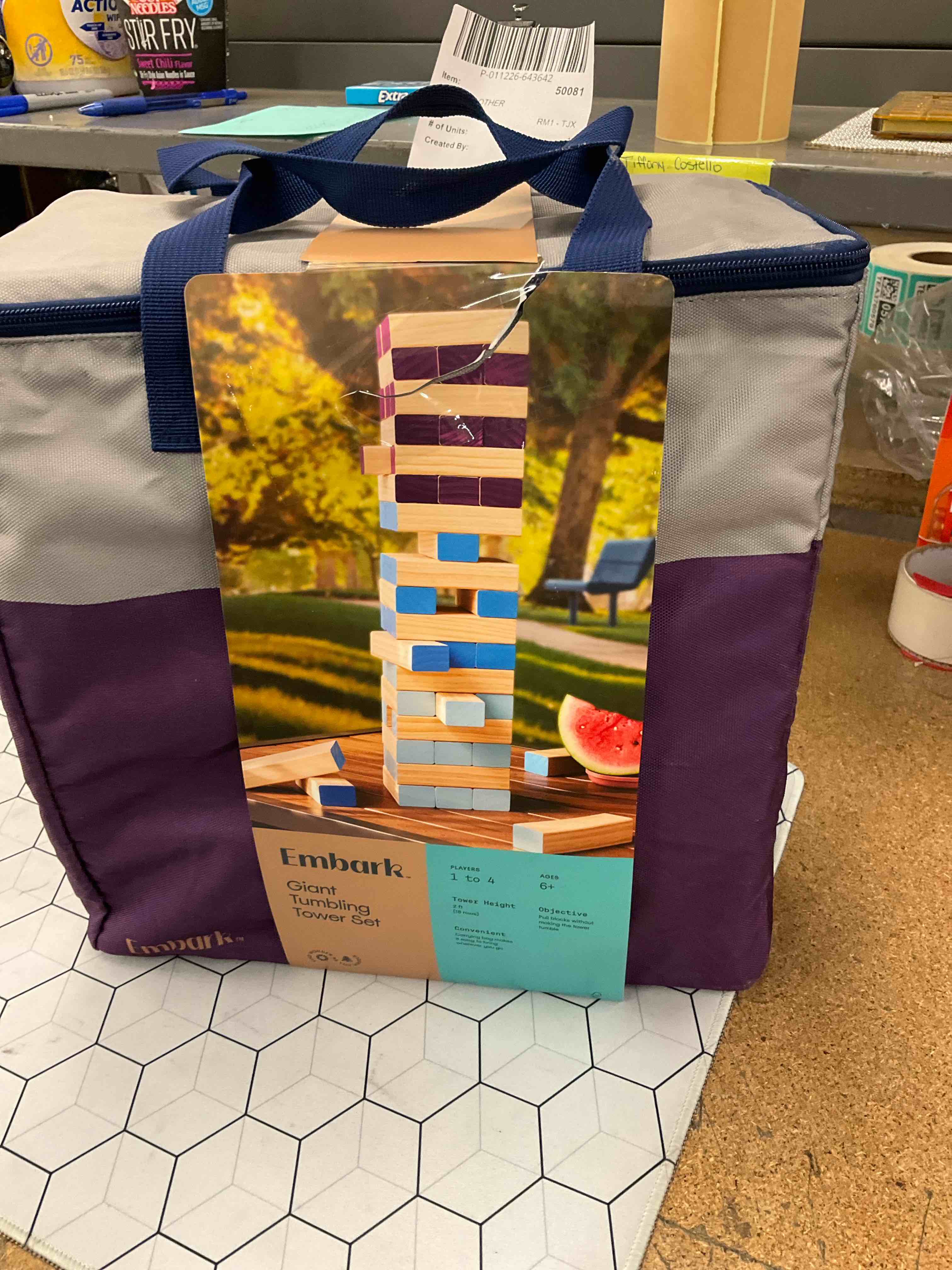 giant tumbling tower set