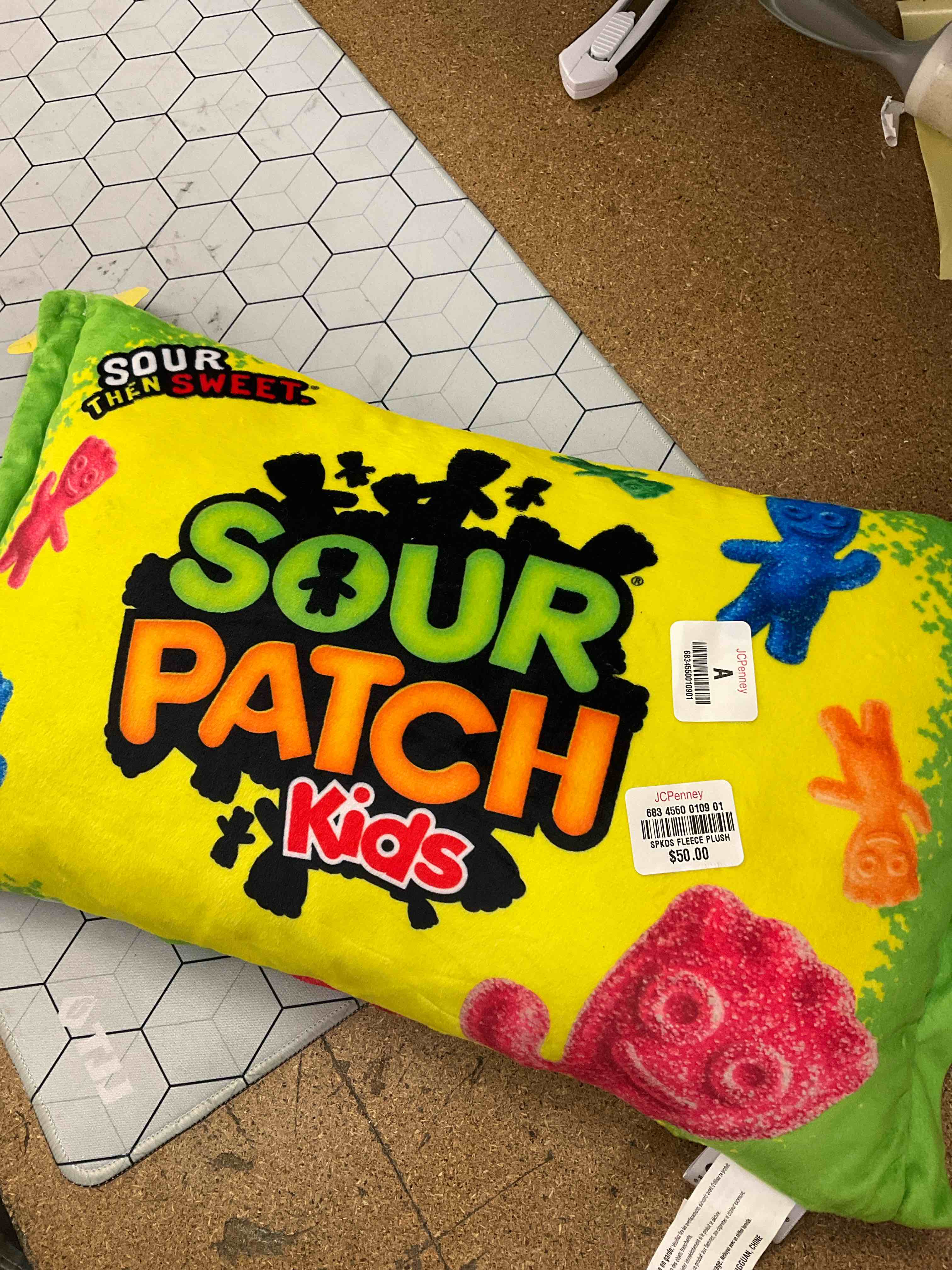 sour patch kids pillow 