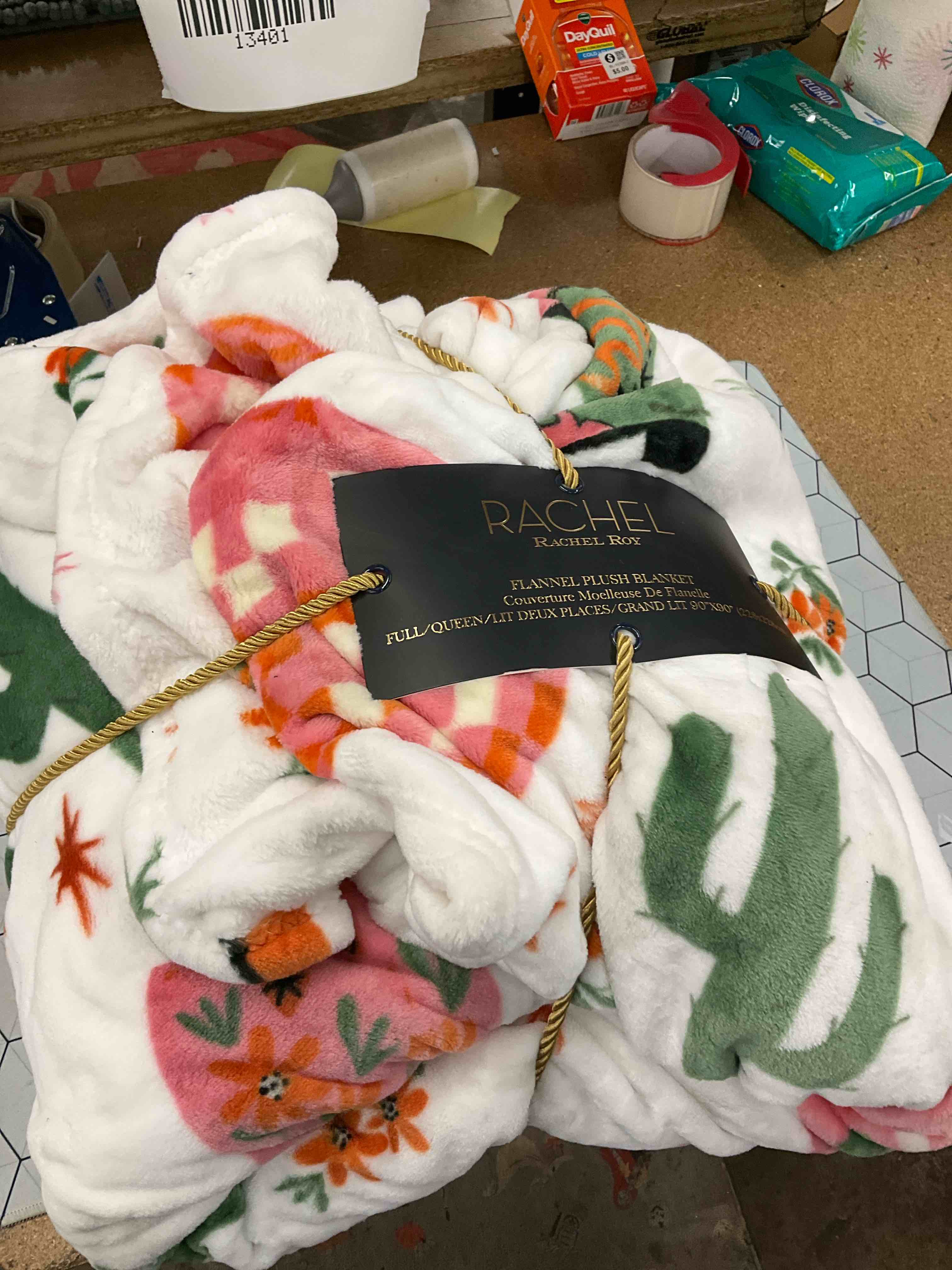 Rachel Zoe full/queen soft throw blanket 