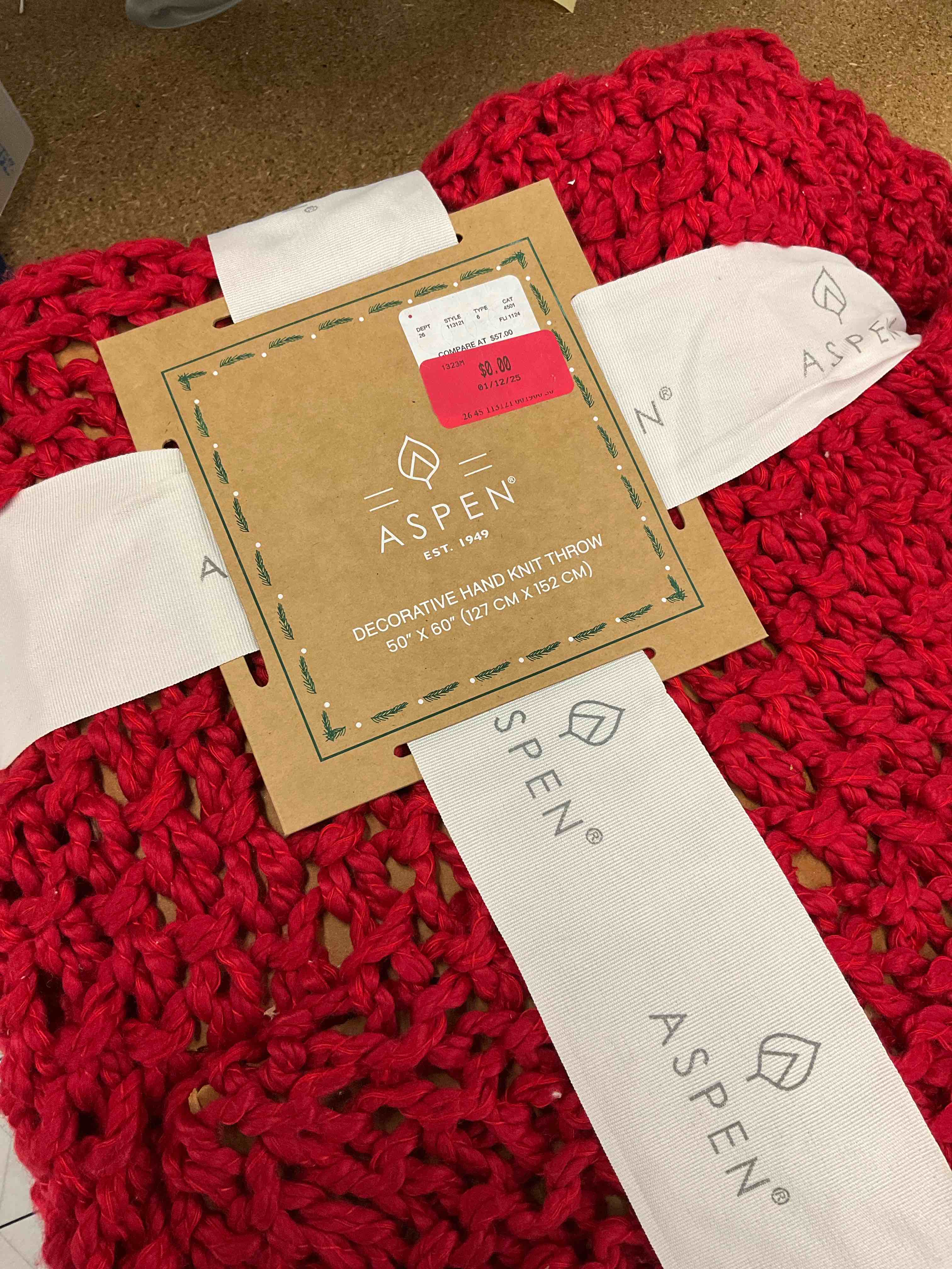 decorative hand knit throw 