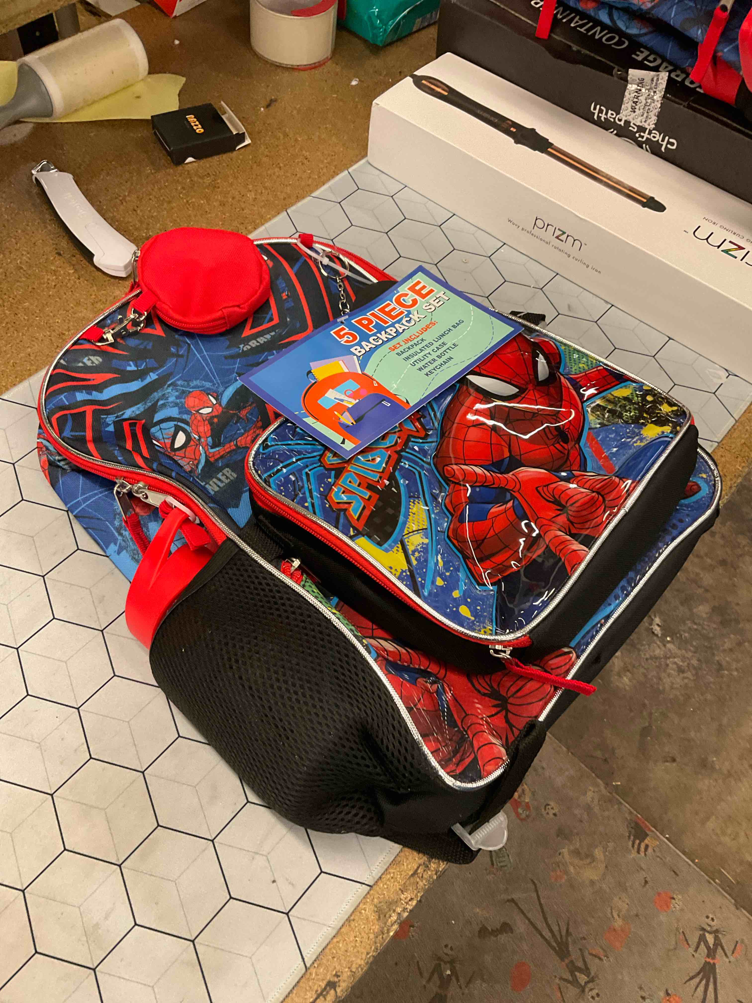 Condition photo showing Good Condition for Spider-Man backpack 