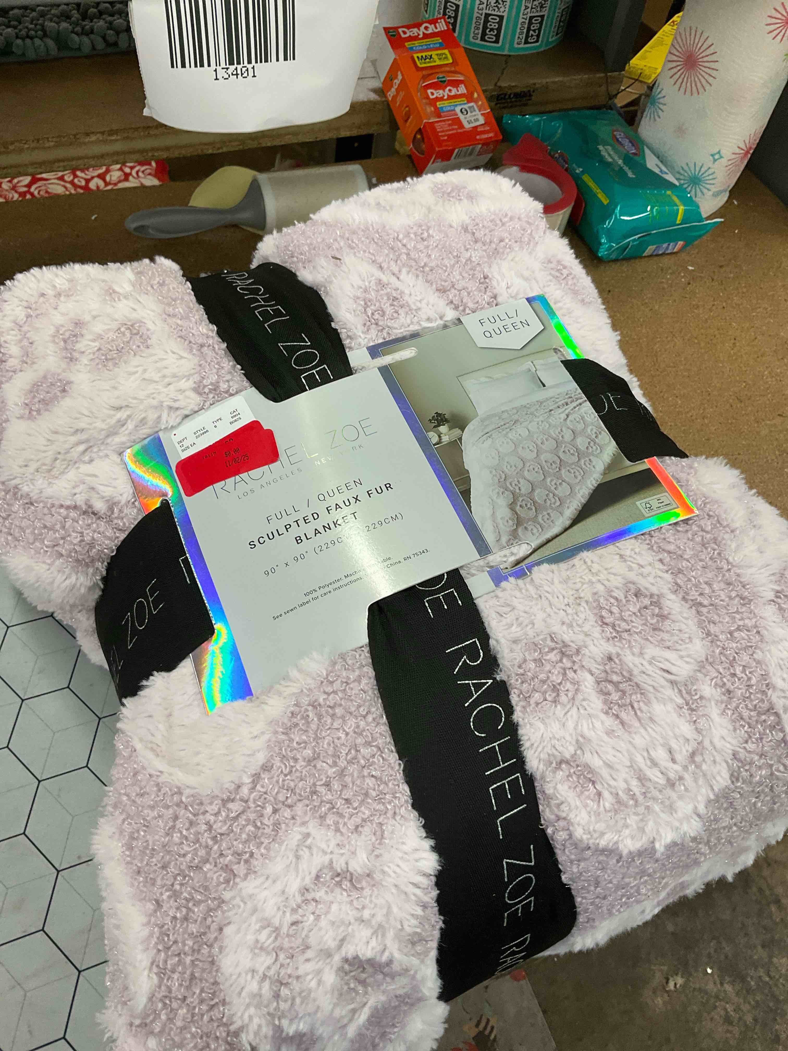 full/queen faux fur blanket 