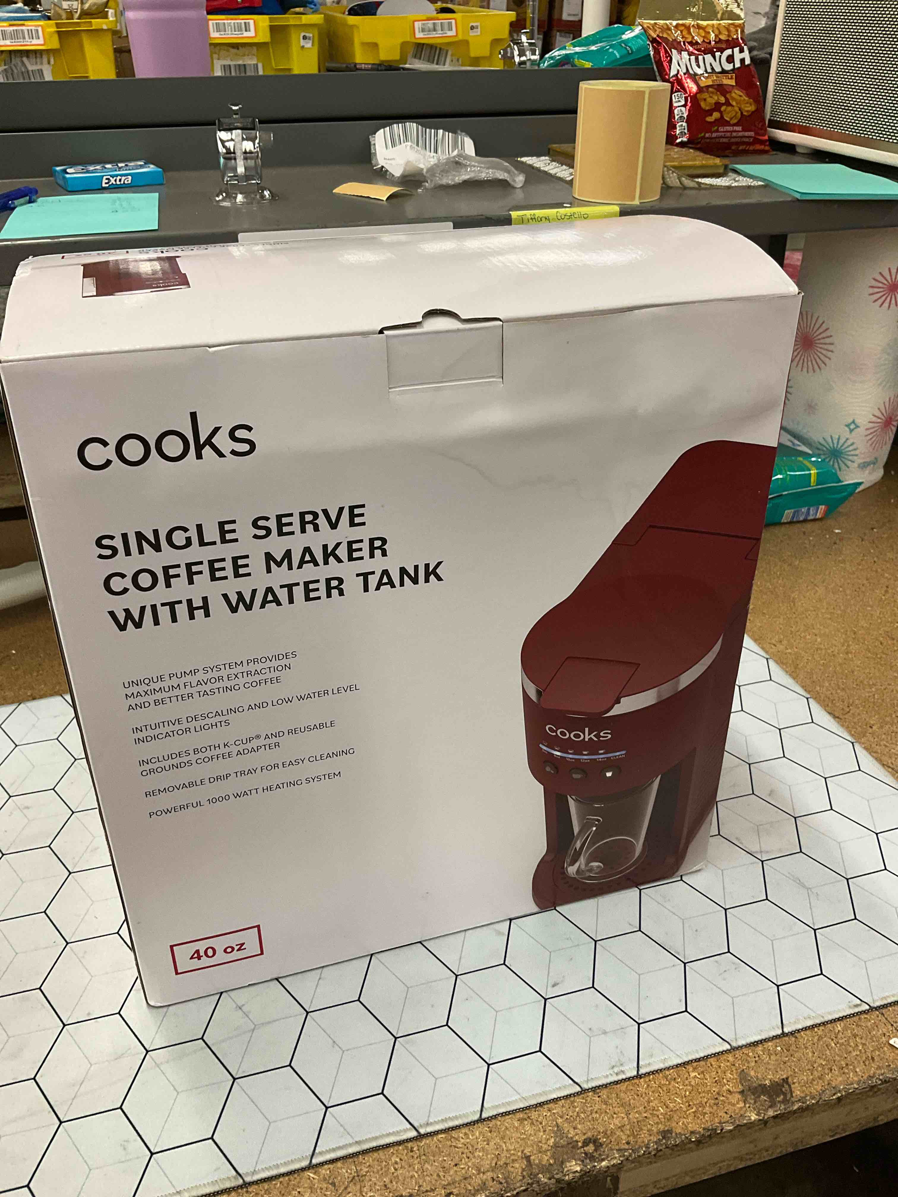 single serve coffee maker with water tank 