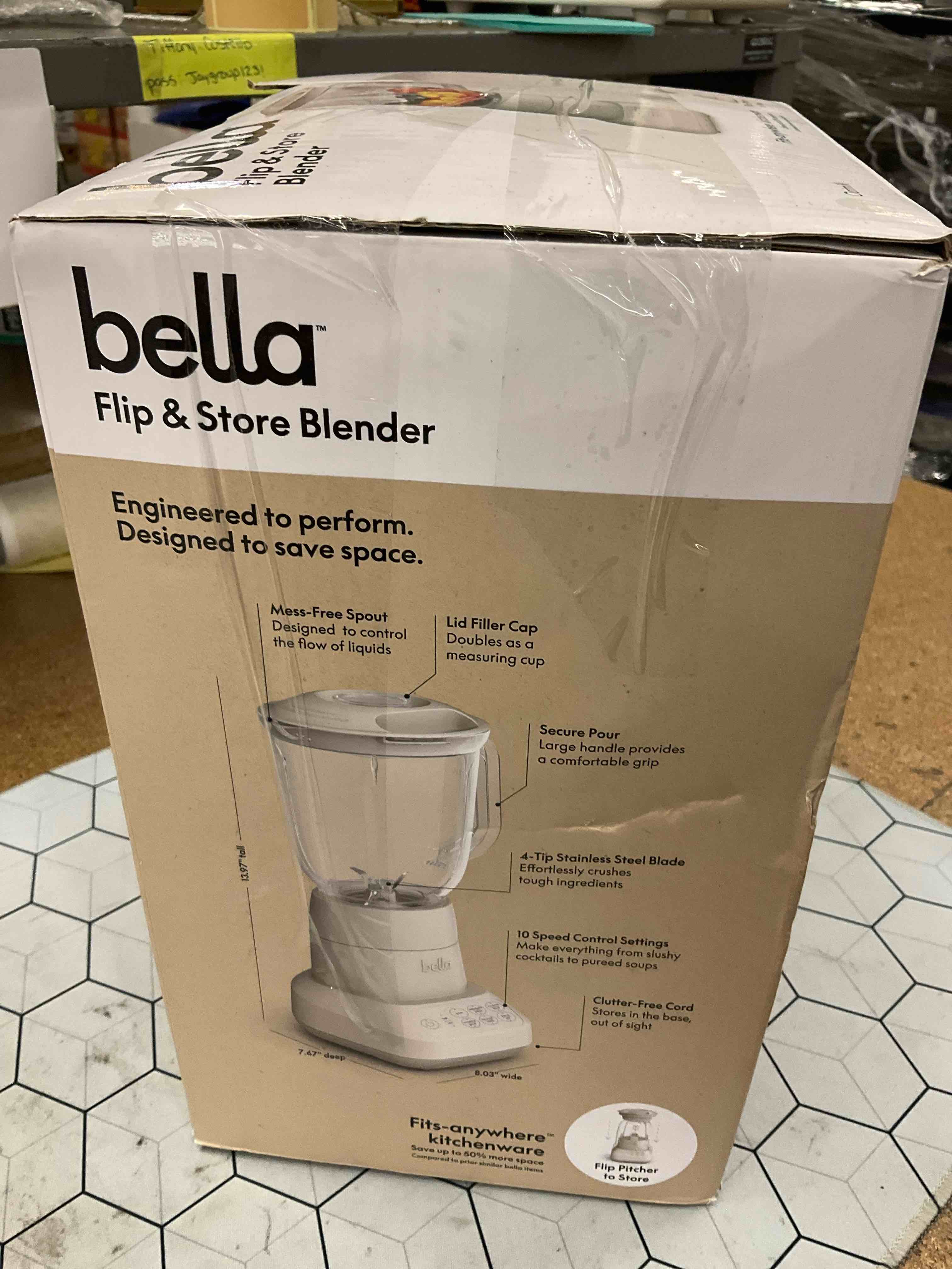 Condition photo showing As Is for flip and store blender 