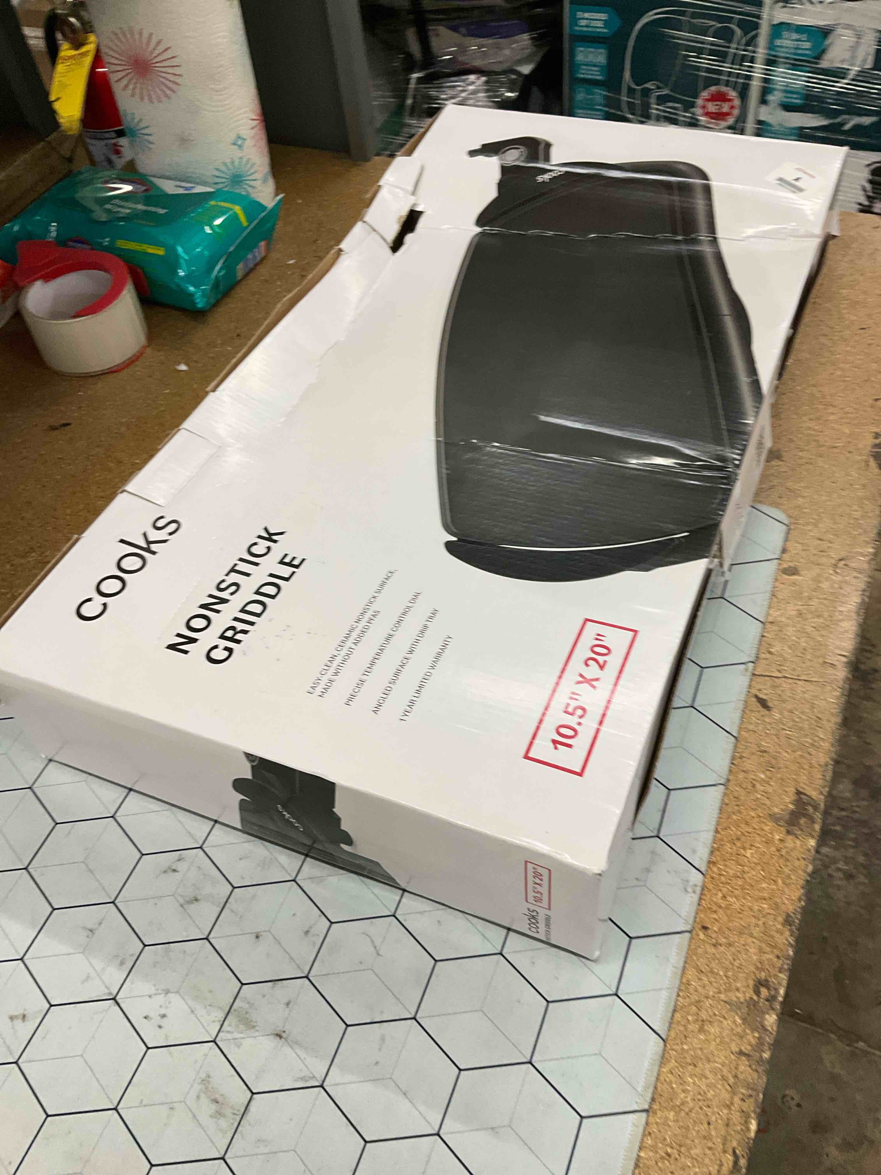 Condition photo showing As Is for nonstick griddle 